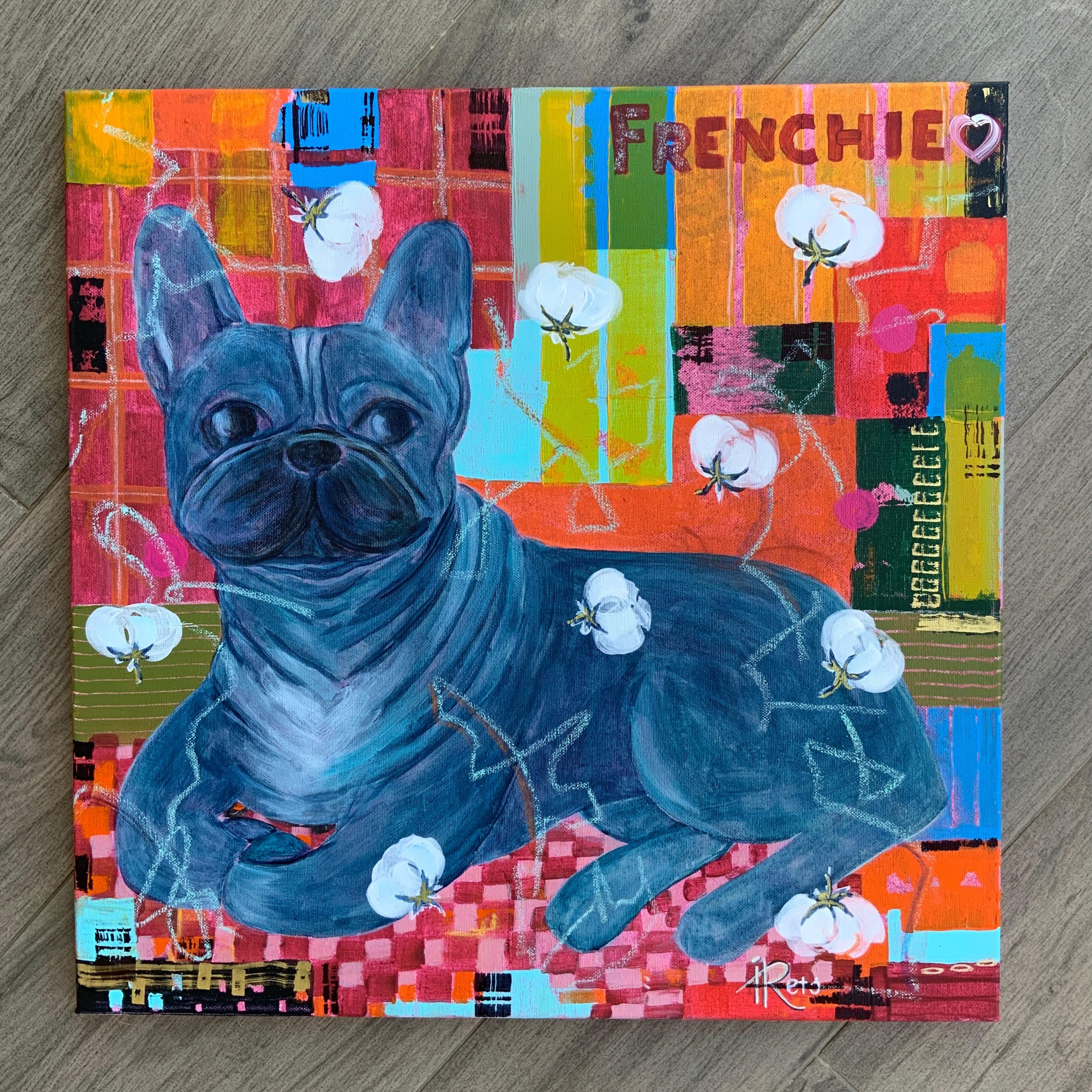 Chien de coton - Pop Art Painting par Iryna Rets