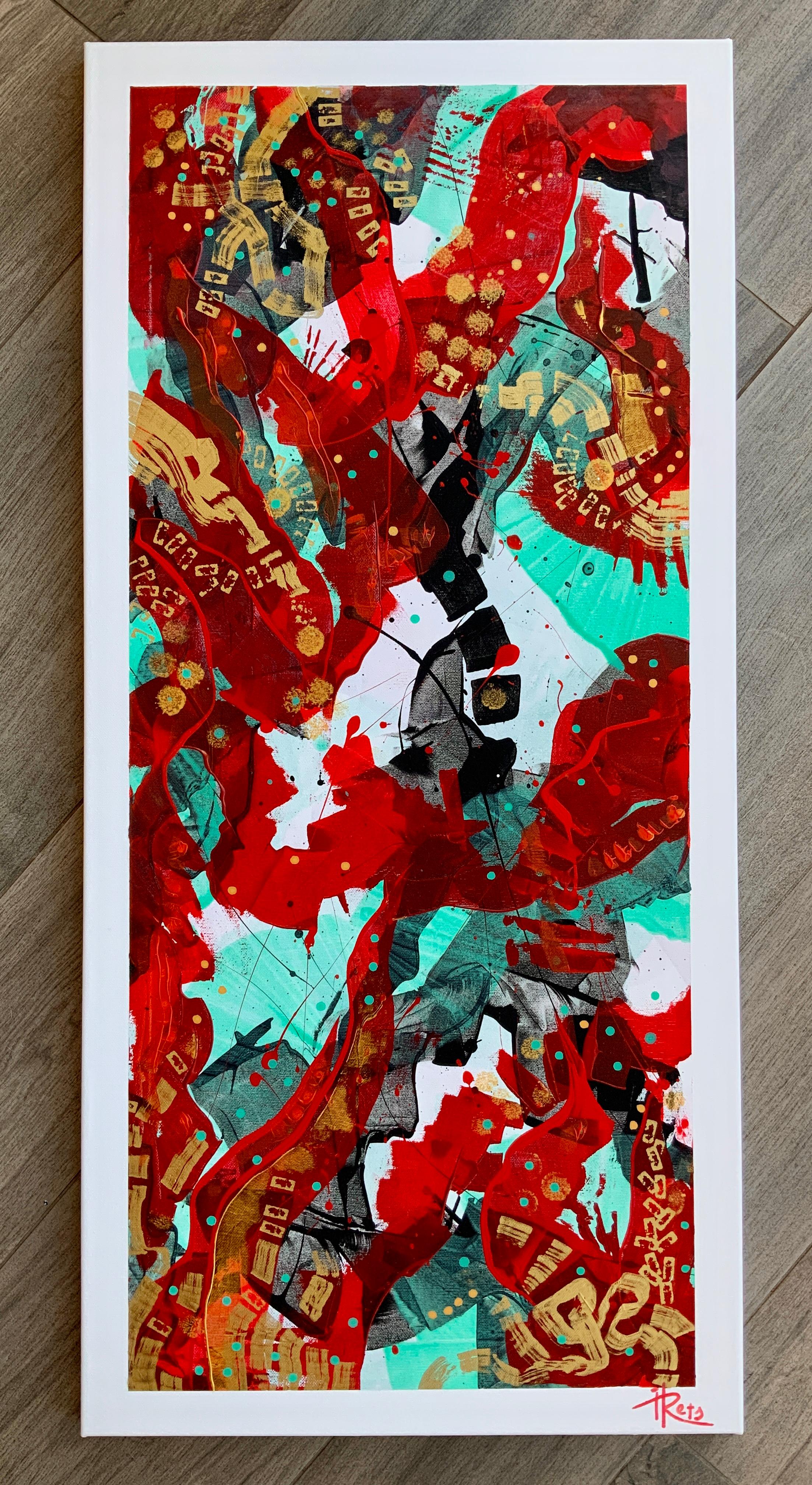 „Dance of the Phoenix's Life 2 – Painting von Iryna Rets