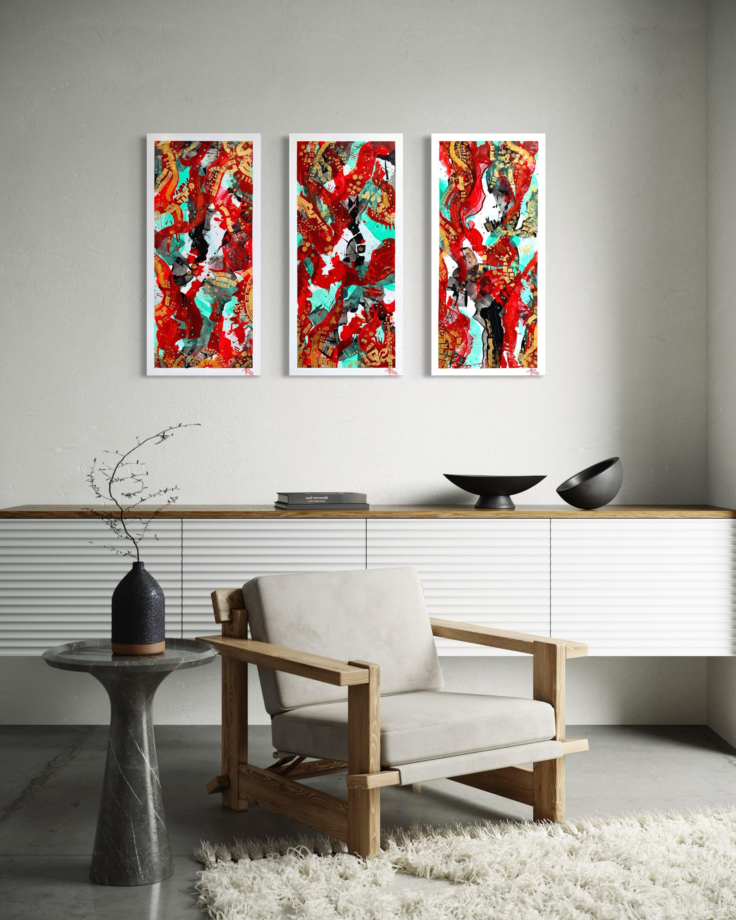 „Dance of the Phoenix's Life Triptychon“ im Angebot 13