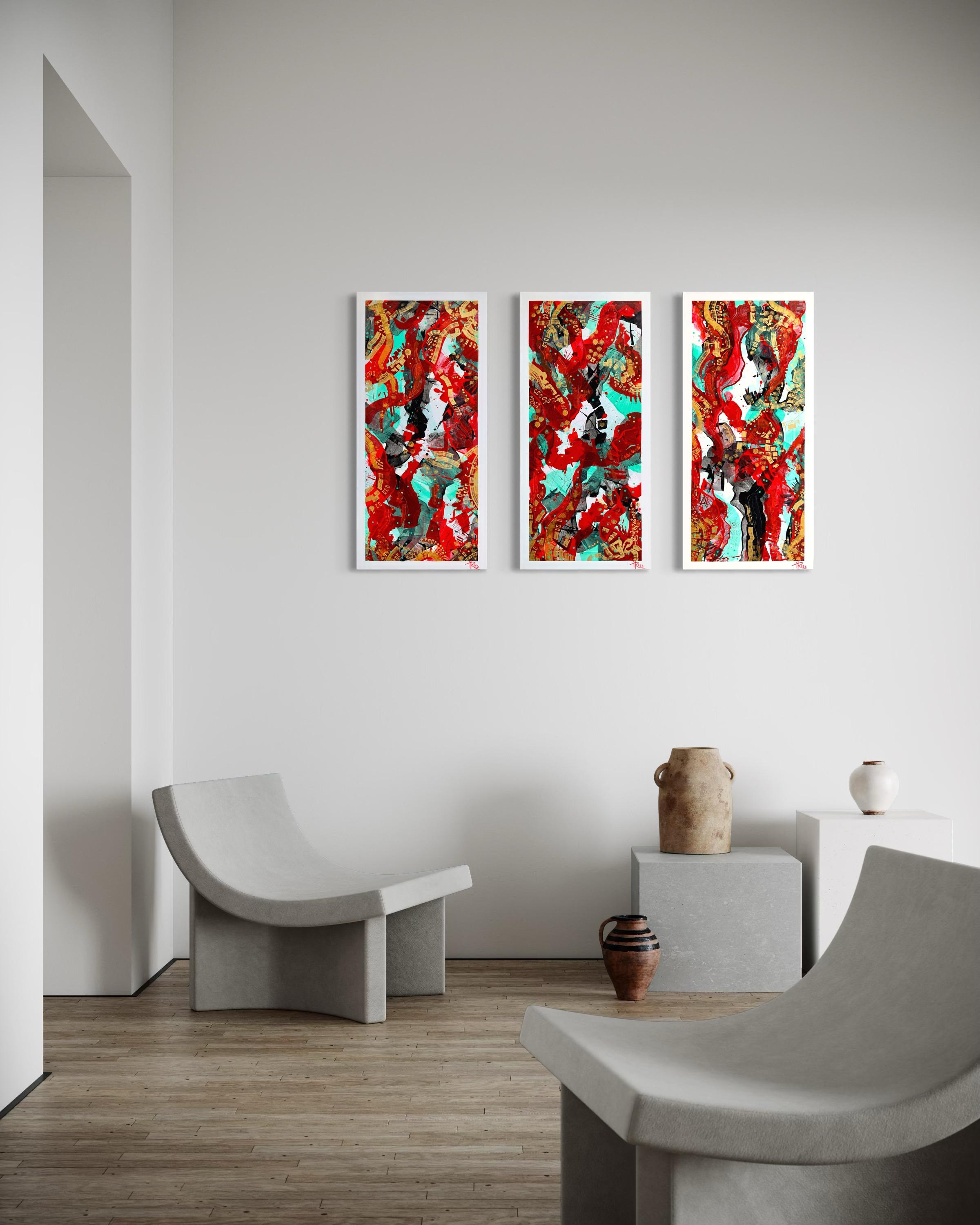 „Dance of the Phoenix's Life Triptychon“ im Angebot 14