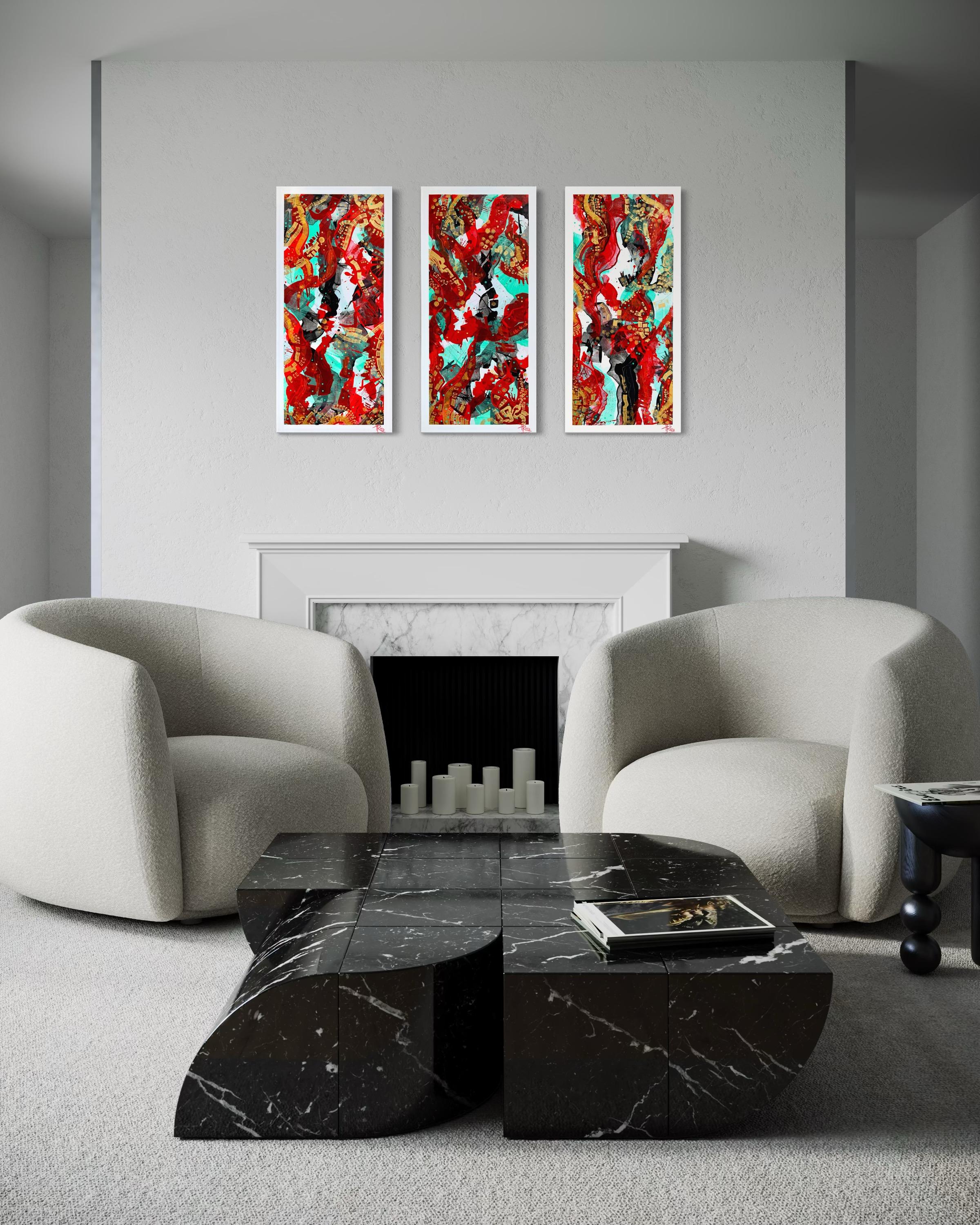„Dance of the Phoenix's Life Triptychon“ im Angebot 15