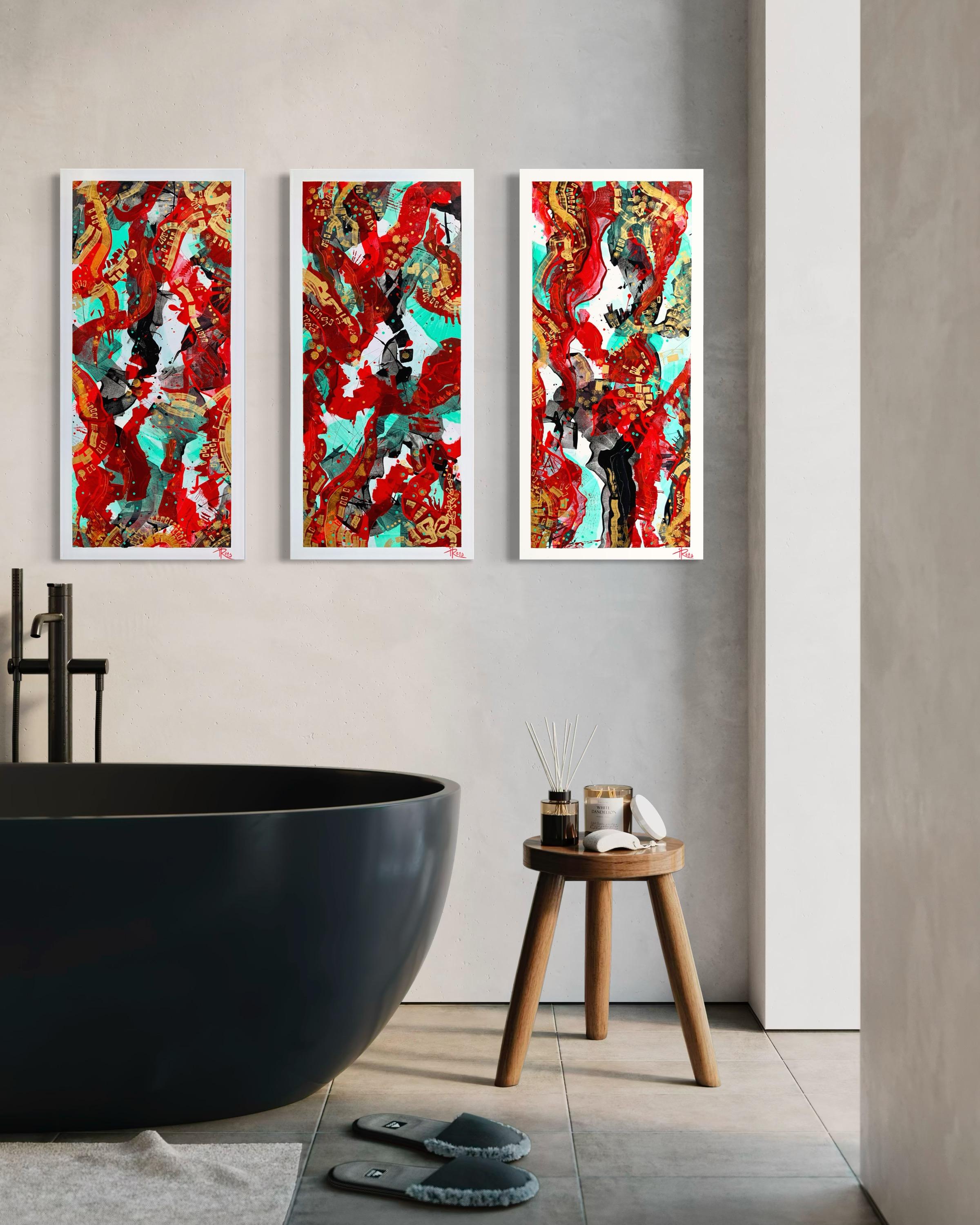 „Dance of the Phoenix's Life Triptychon“ im Angebot 3