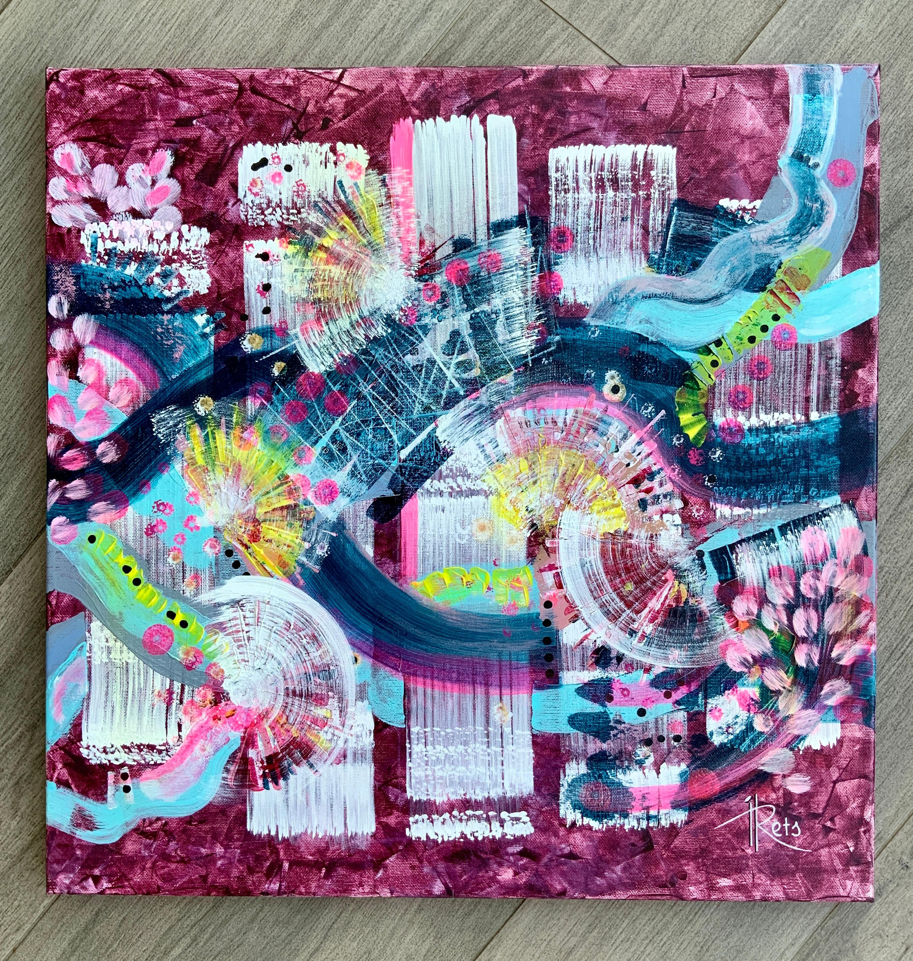 Blumen auf den Zweigen meiner Seele – Painting von Iryna Rets