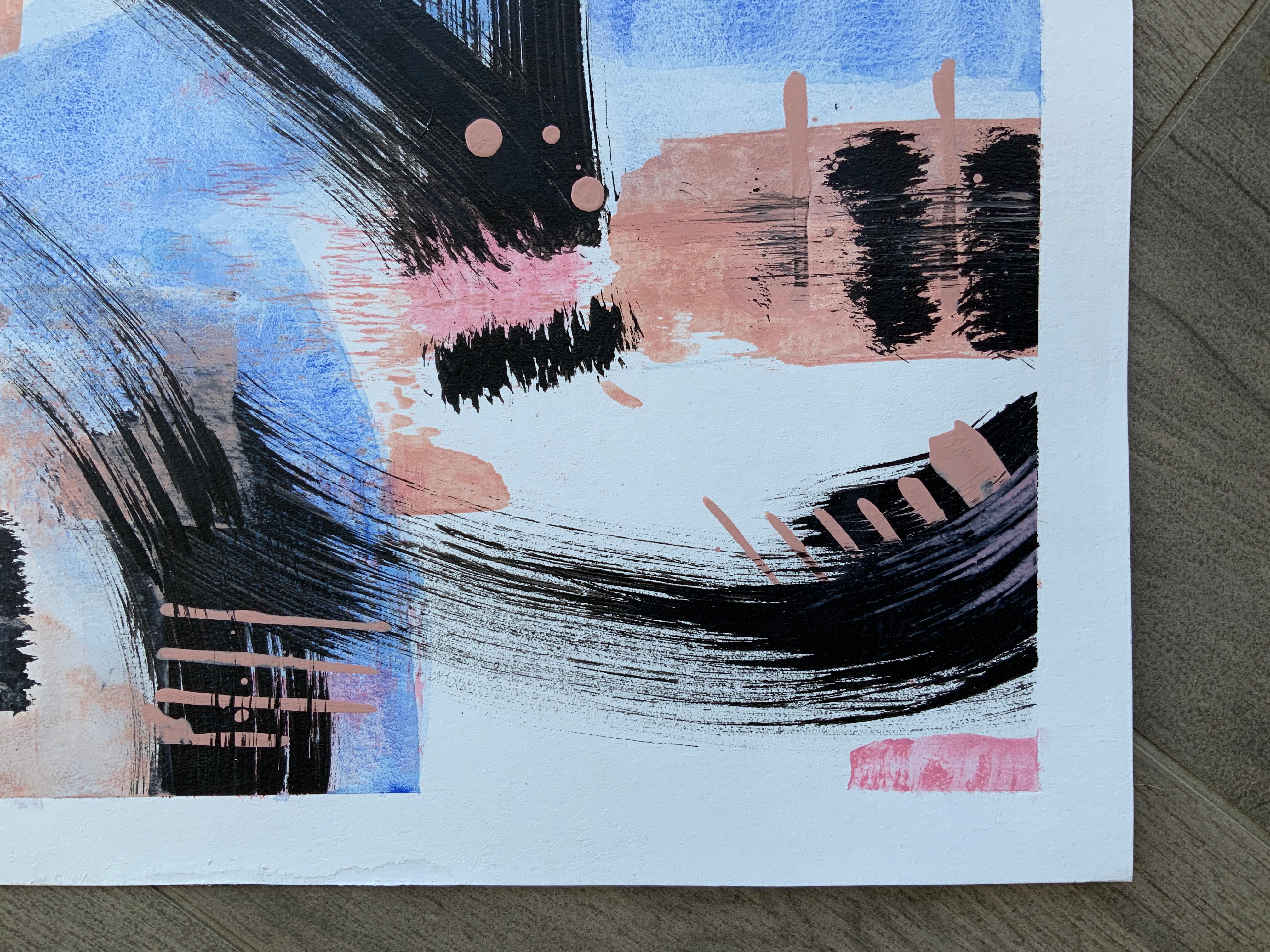 “Following the Winds” 1 in a triptych - Abstract Painting by Iryna Rets