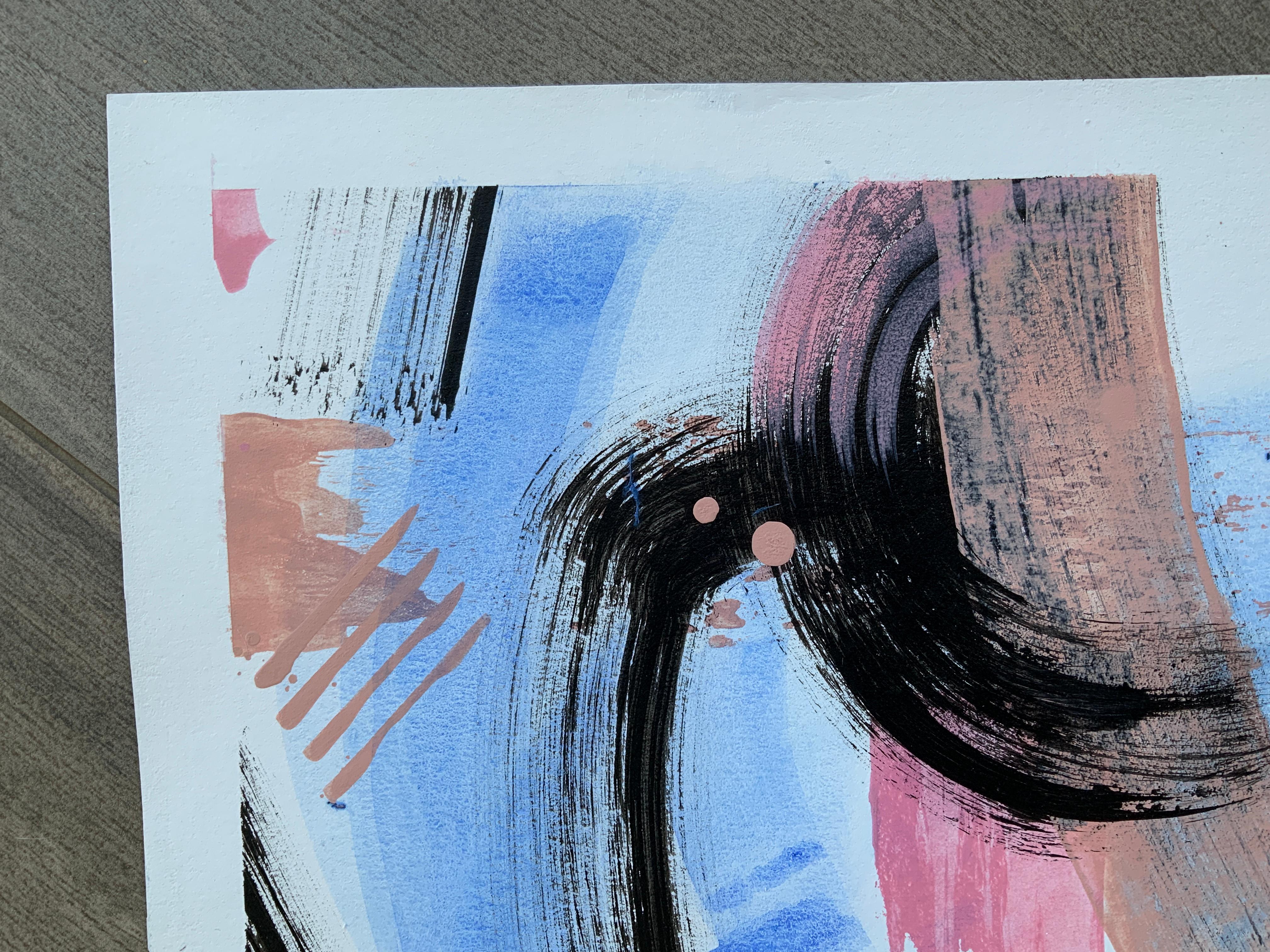 The second work of the triptych “Following the Winds” conveys a sense of strength and freedom in movement. The lines, like air currents, intertwine smoothly, creating a rhythmic composition that symbolizes the dynamics of life’s changes. The title