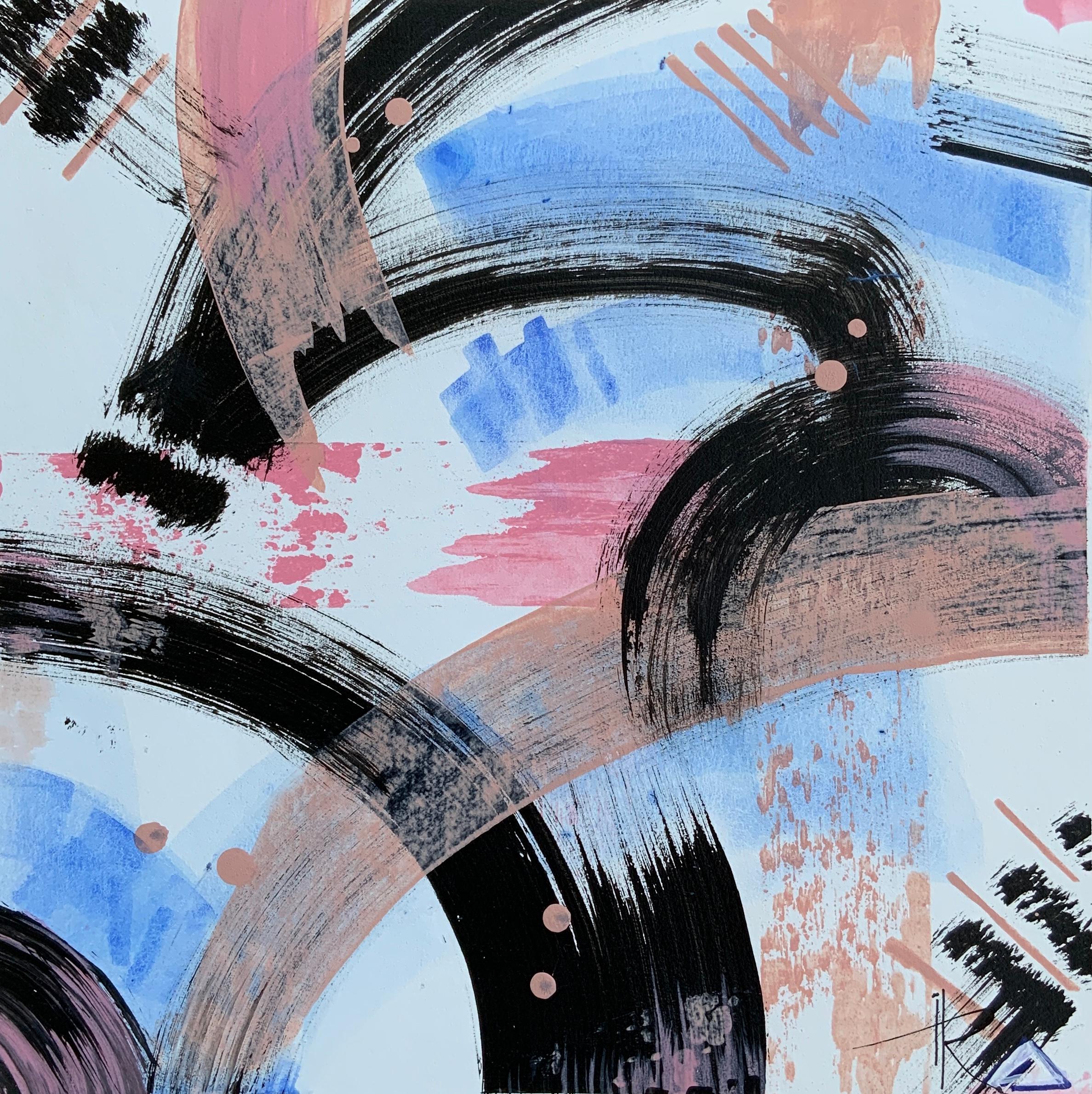 Iryna Rets Abstract Painting - “Following the Winds” 2 in a triptych