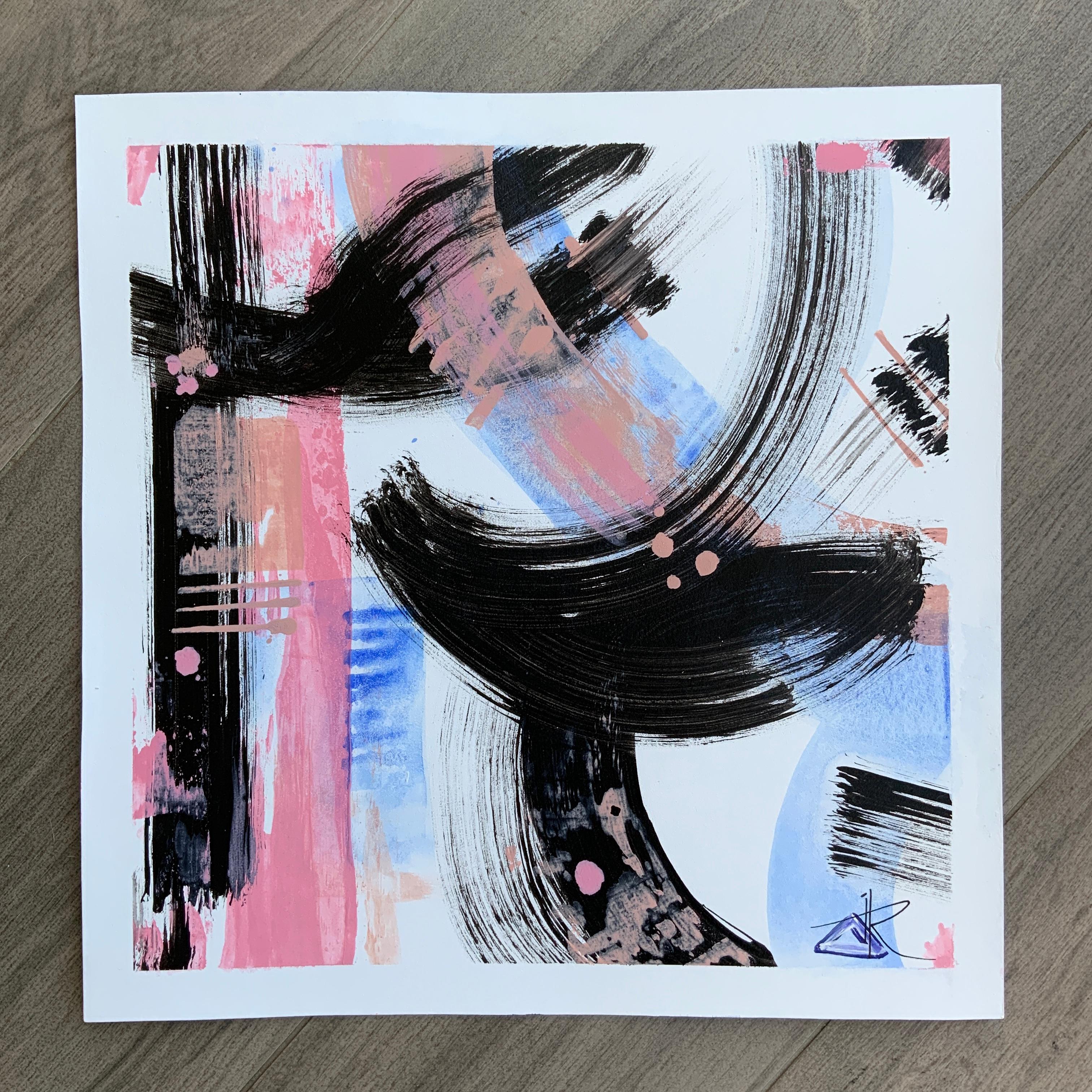Following the Winds 3 in einem Triptychon – Painting von Iryna Rets