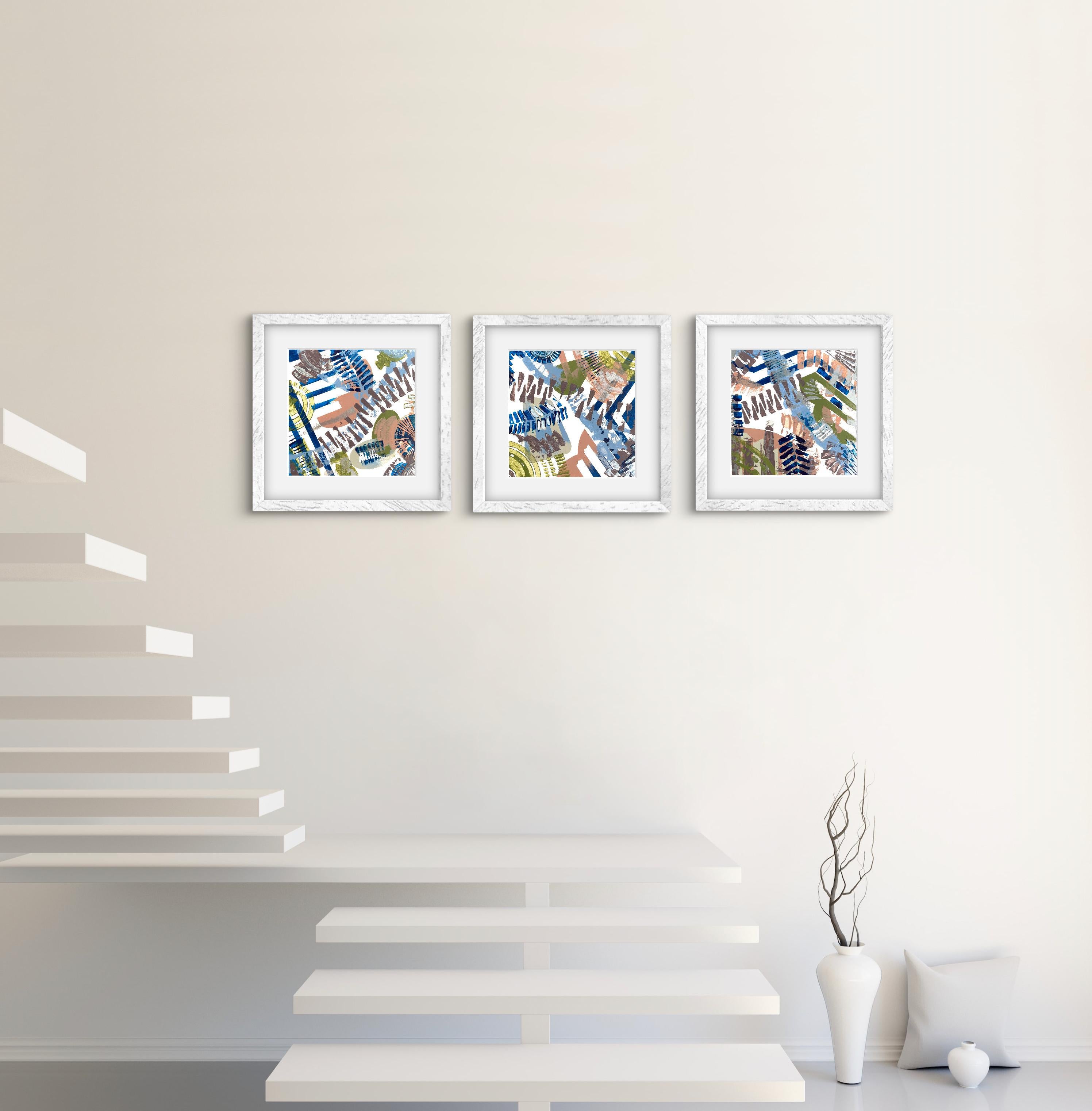 Movement continues, life continues, the city lives 1 von Triptychon im Angebot 8