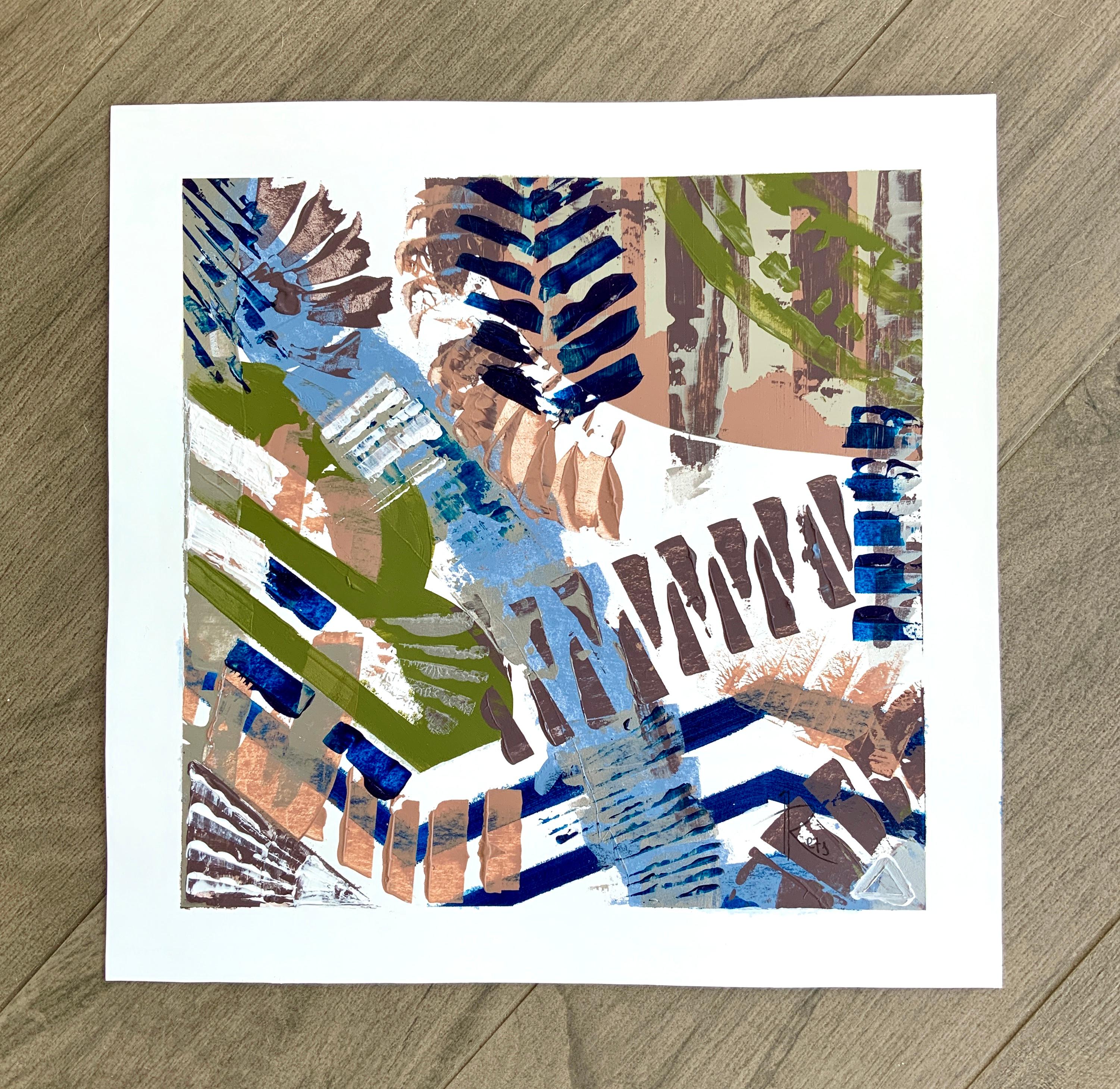 Movement continues, life continues, the city lives 1 von Triptychon (Grau), Abstract Painting, von Iryna Rets