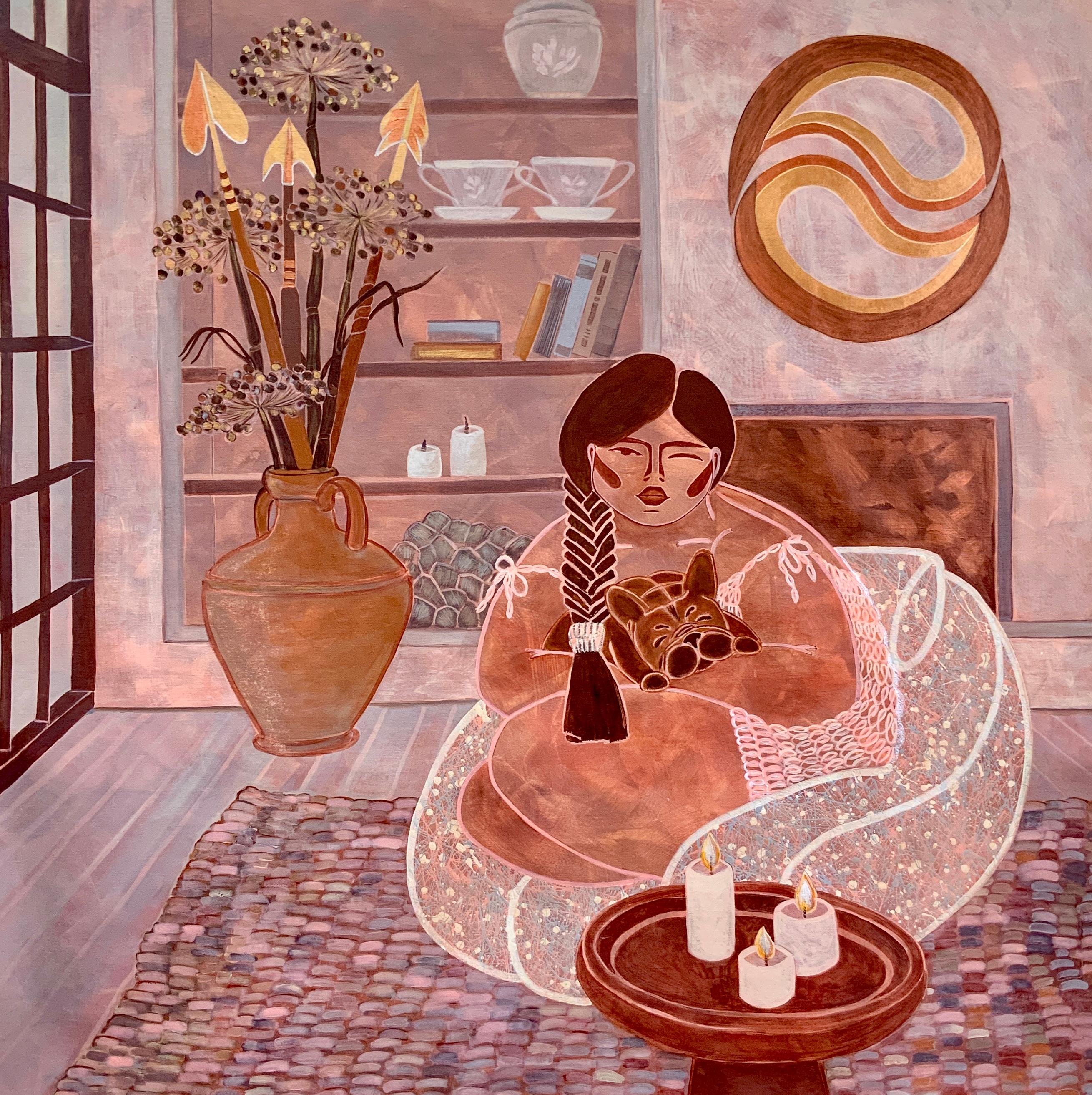 Figurative Painting di Iryna Rets - La mia casa è la mia fortezza