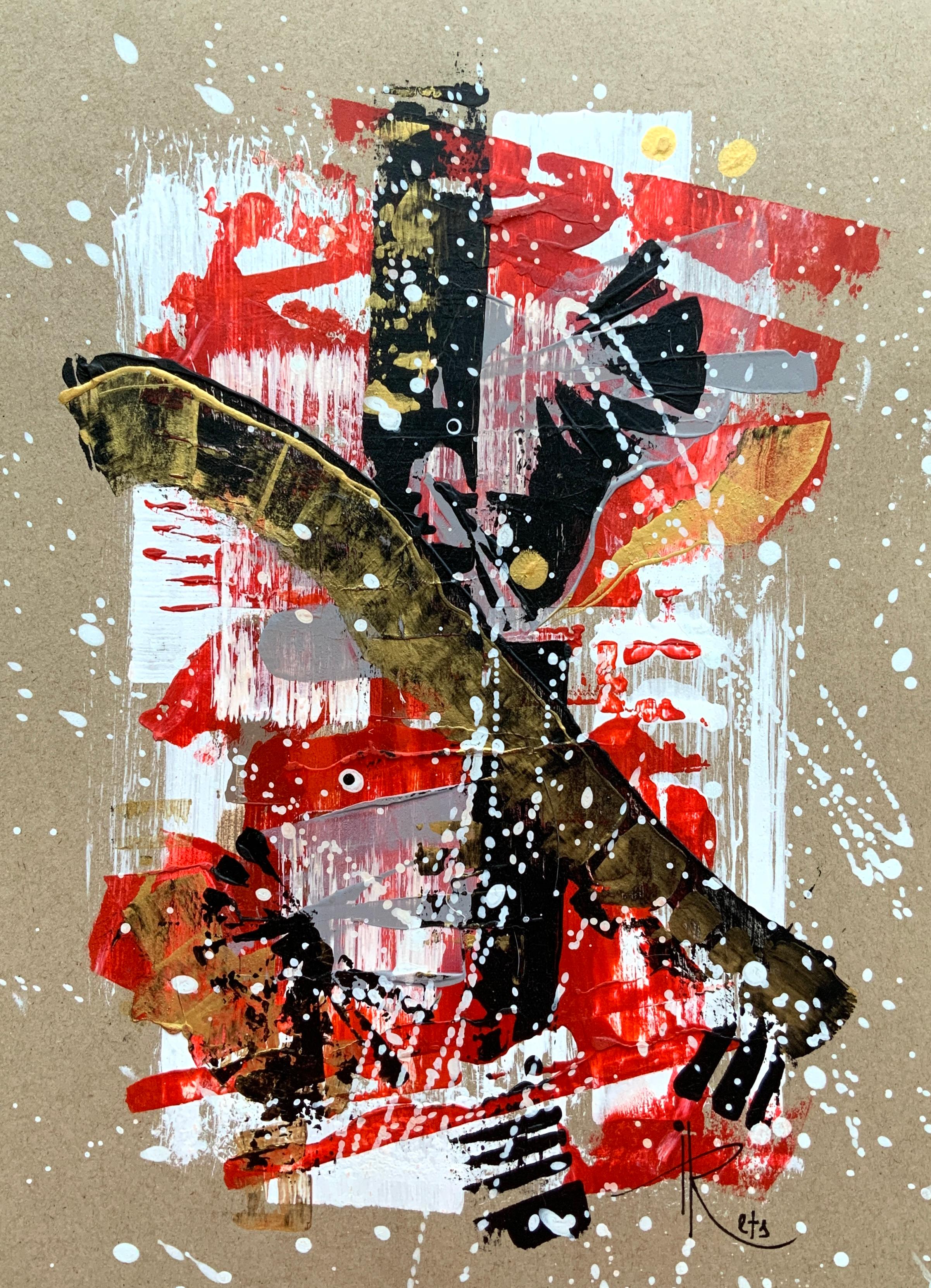 Abstract Painting di Iryna Rets - "Punti di contatto" 1  in polittico