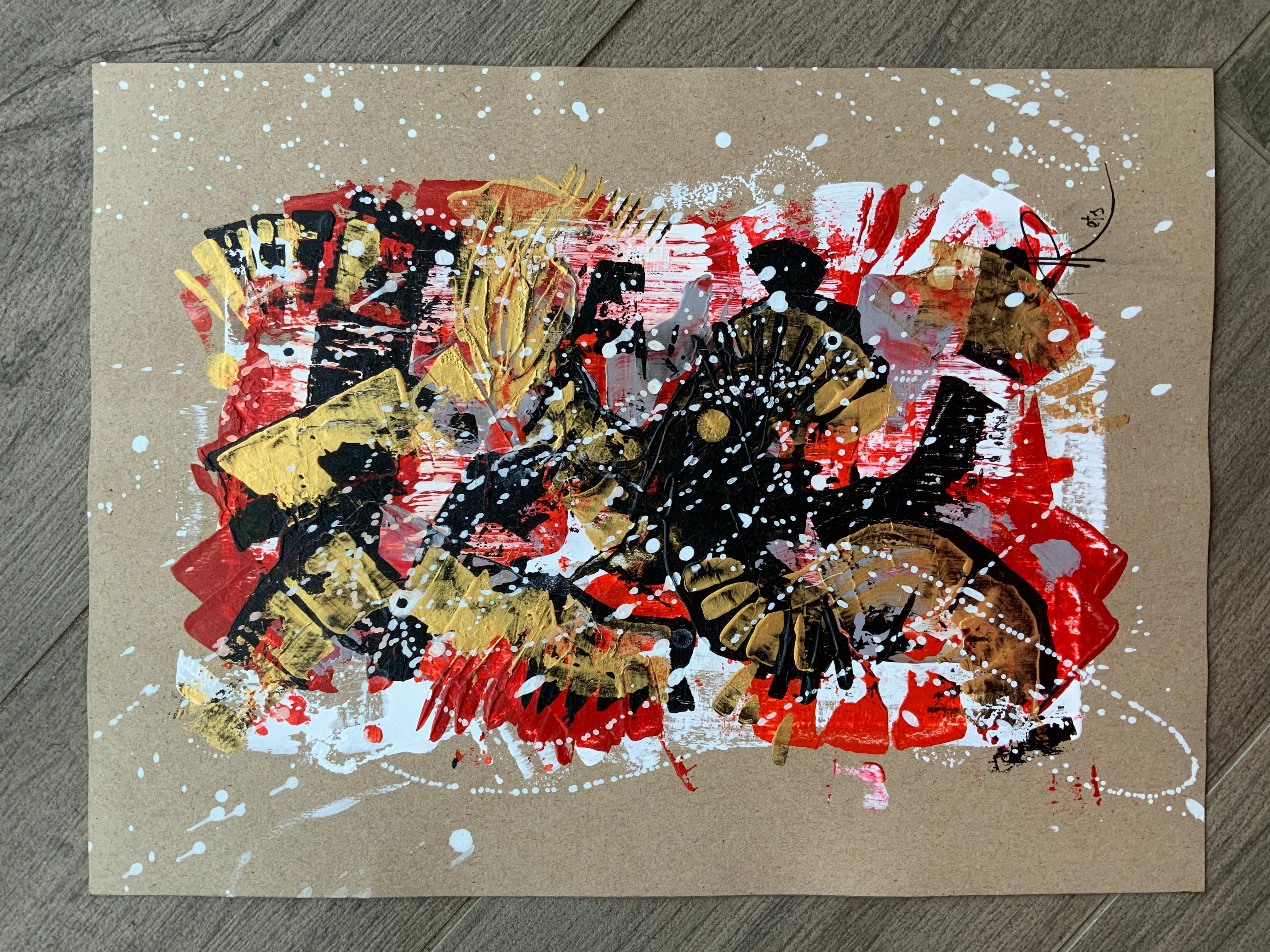 Points of Contact 2  in polyptych - Painting by Iryna Rets