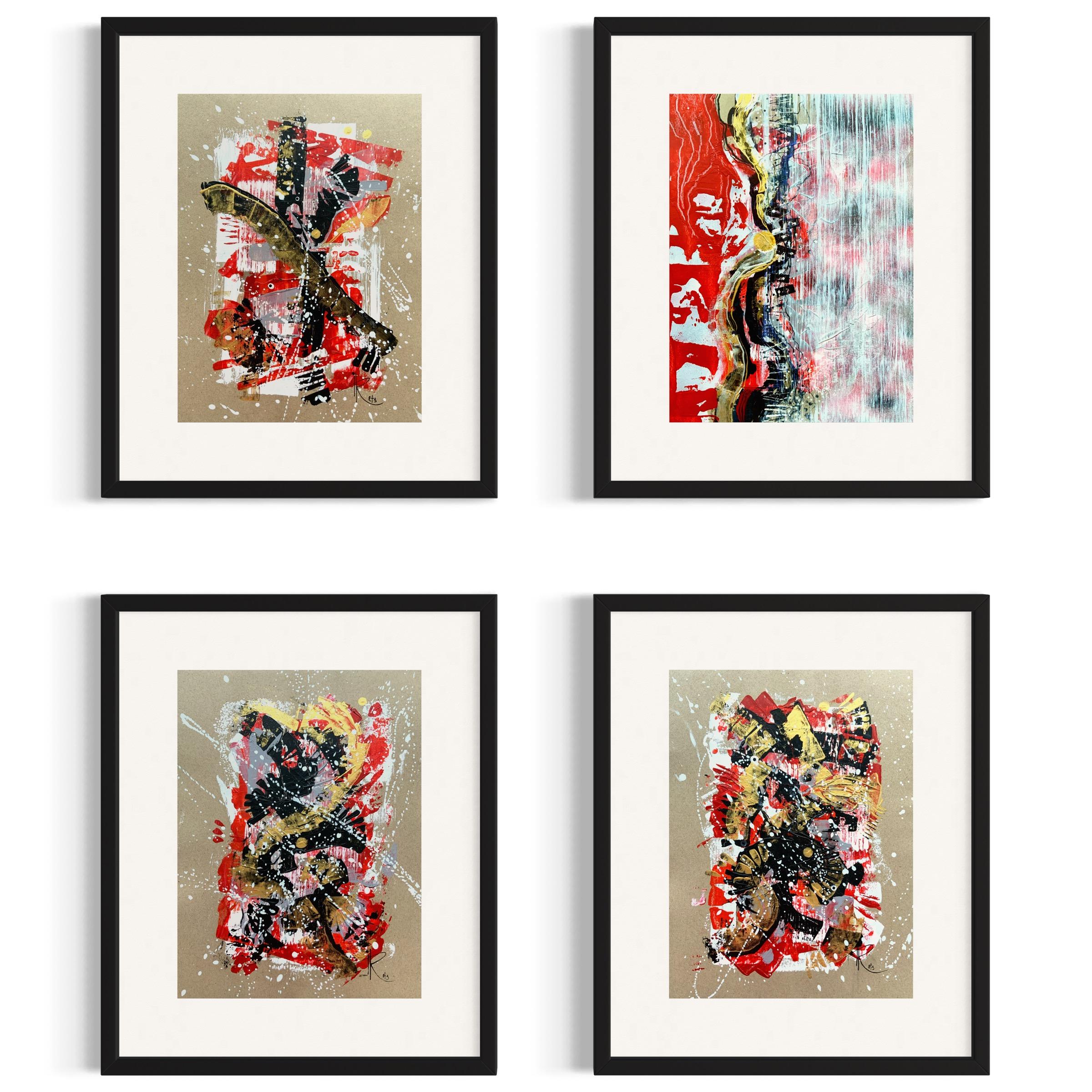  “Points of Contact “ second painting in the “Dance with a Fan” series 
Each work in the polyptych “Points of Contact” reveals moments of unity and interaction through the imagery of dance. These are points of intersection—of bodies, emotions,