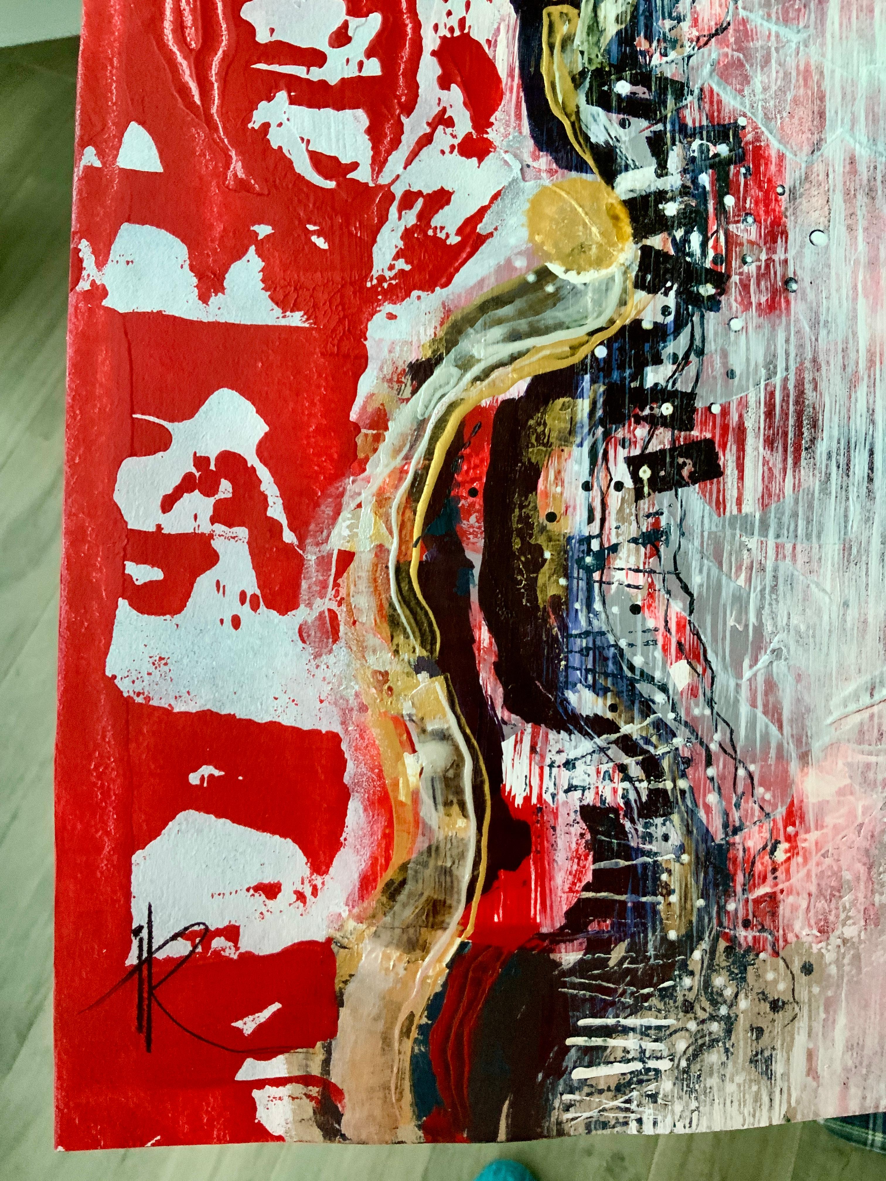 Kontaktpunkte des Kontakts 3  als Polyptychon – Painting von Iryna Rets