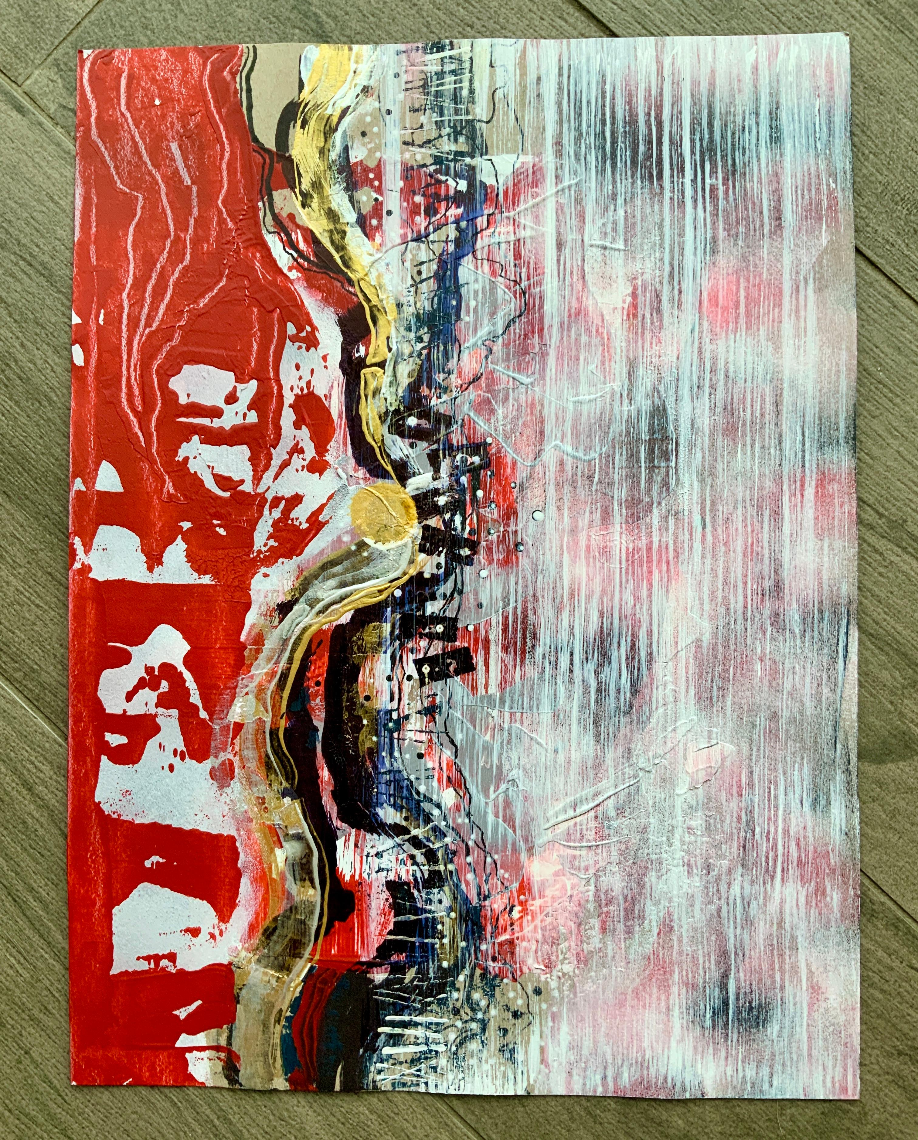 Kontaktpunkte des Kontakts 3  als Polyptychon (Abstrakt), Painting, von Iryna Rets