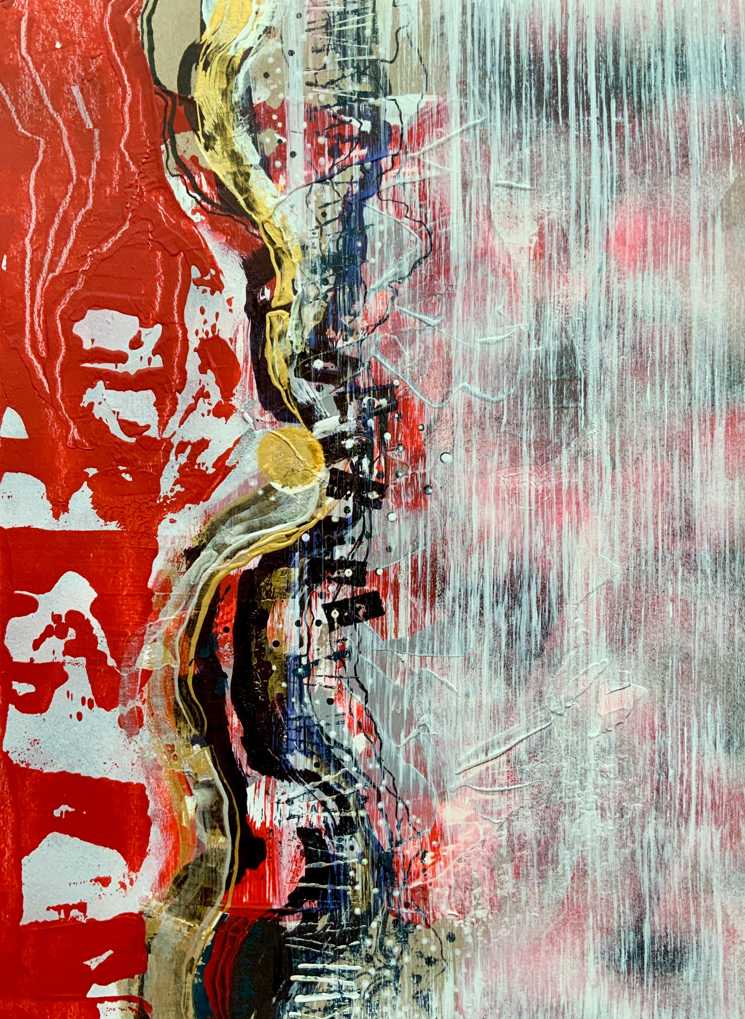 Iryna Rets Abstract Painting – Kontaktpunkte des Kontakts 3  als Polyptychon