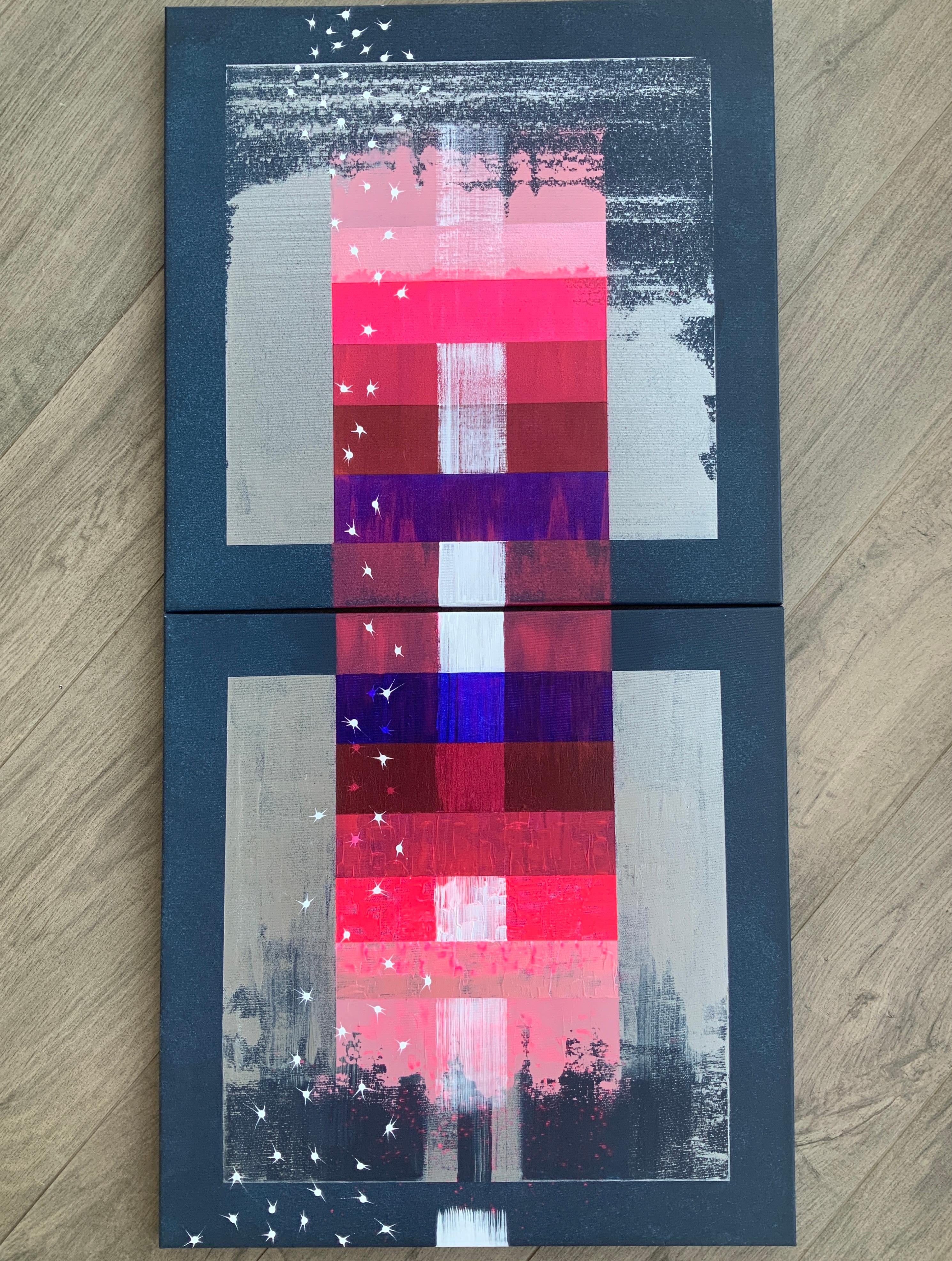 „Reflection of the Northern Lights in the Waves of the Southern Sea“ 1 von Diptyc im Angebot 6