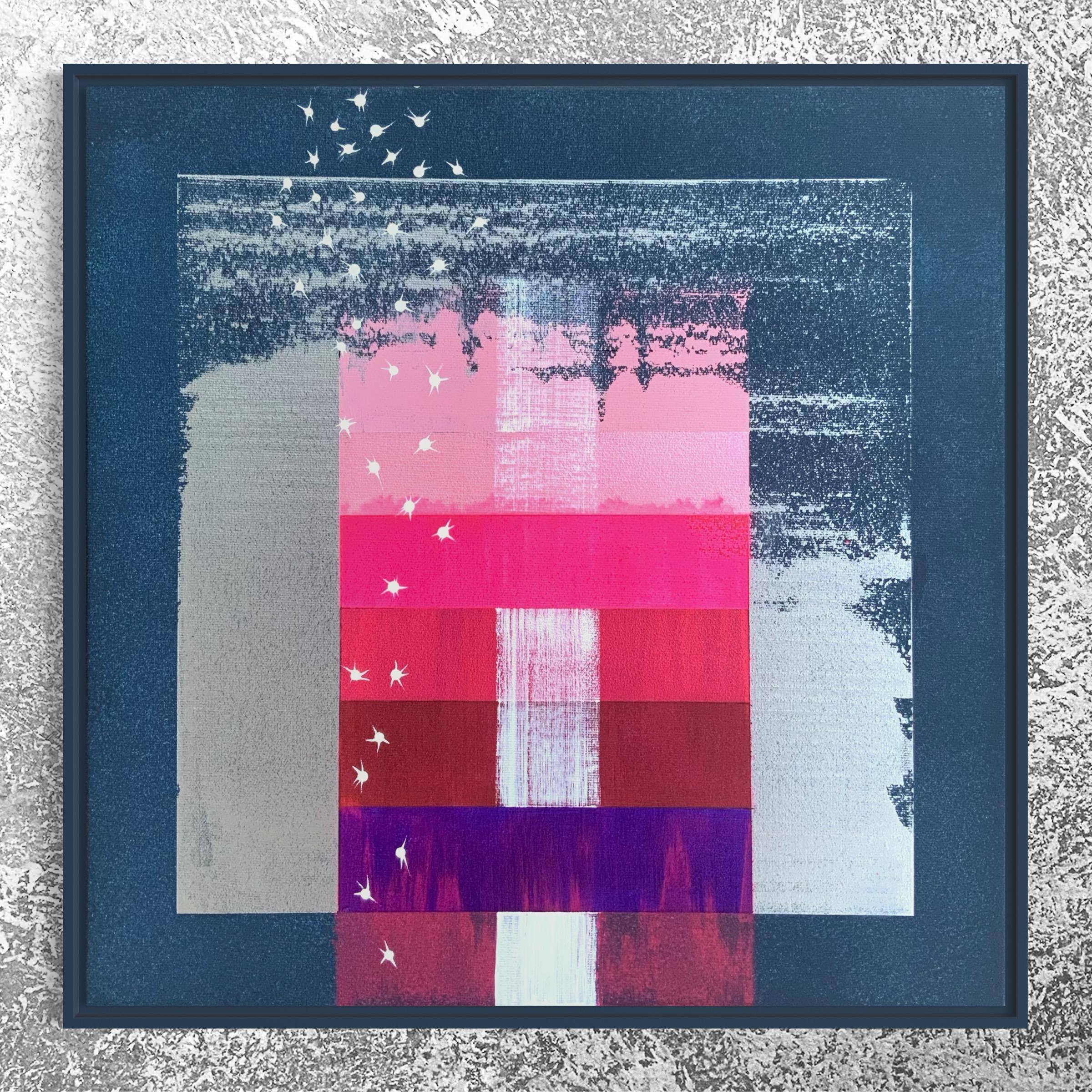 „Reflection of the Northern Lights in the Waves of the Southern Sea“ 1 von Diptyc (Grau), Abstract Painting, von Iryna Rets