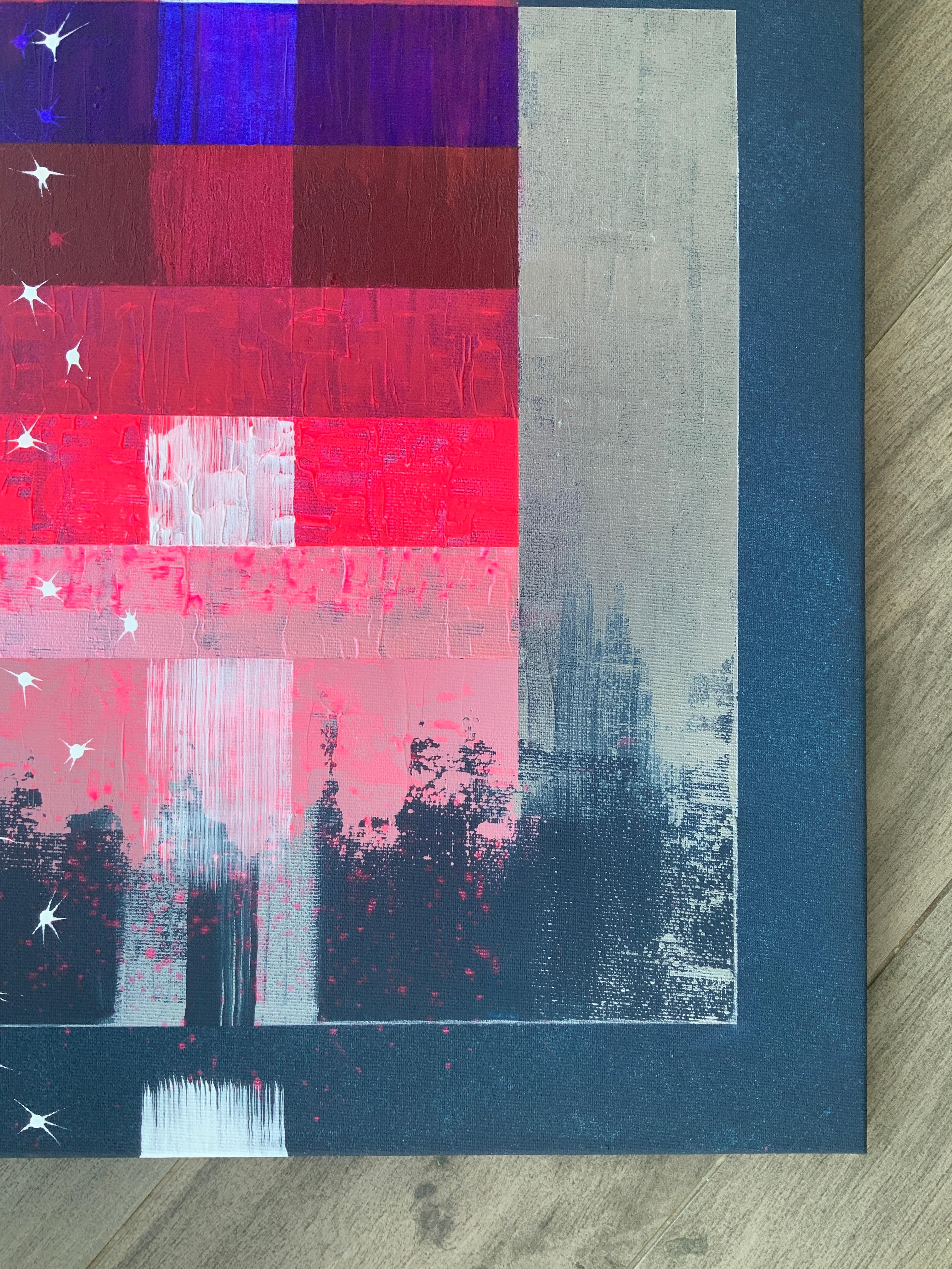 „Reflection of the Northern Lights in the Waves of the Southern Sea“ 2 Stück, Diptyc im Angebot 5