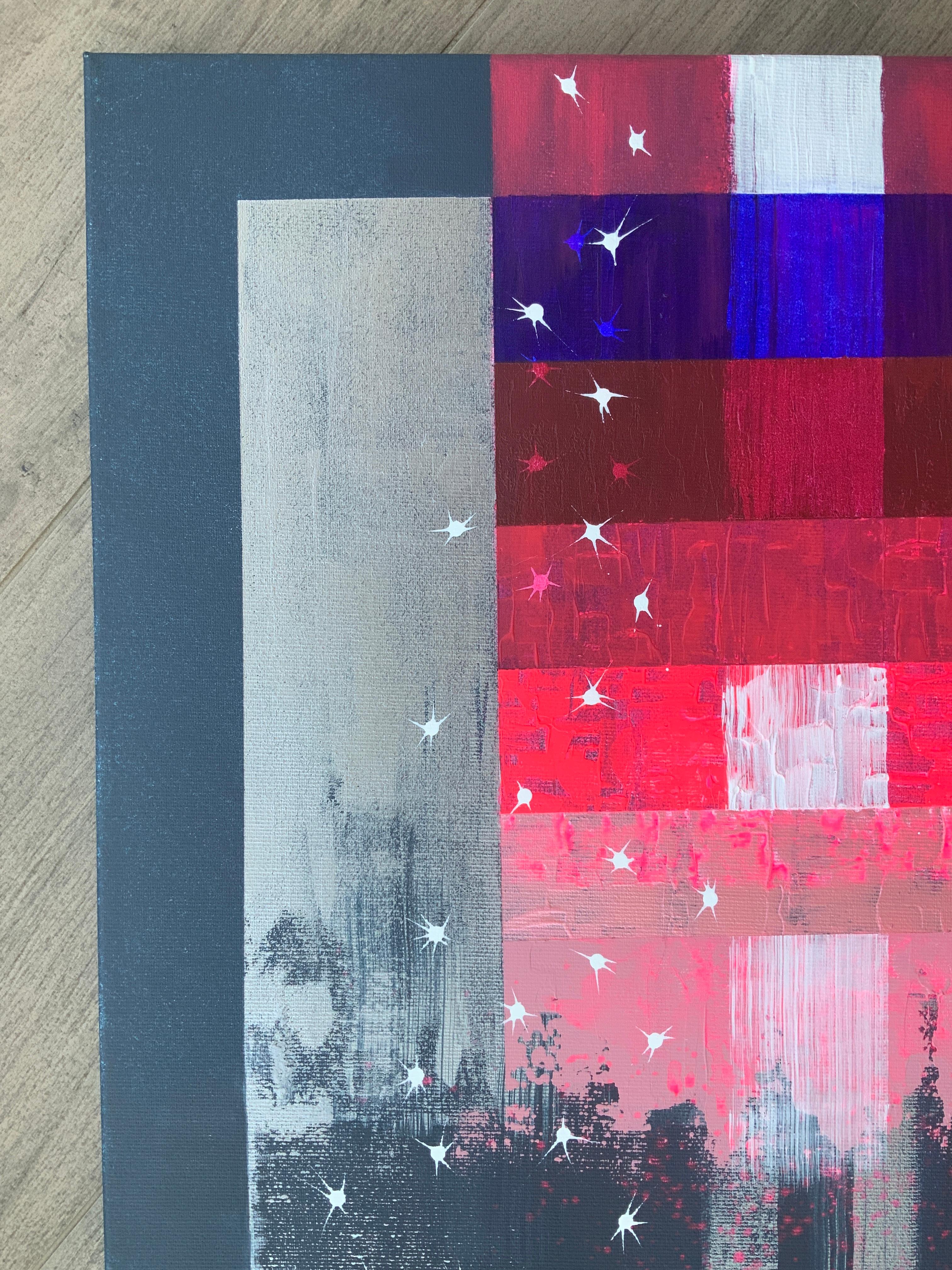 „Reflection of the Northern Lights in the Waves of the Southern Sea“ 2 Stück, Diptyc im Angebot 7