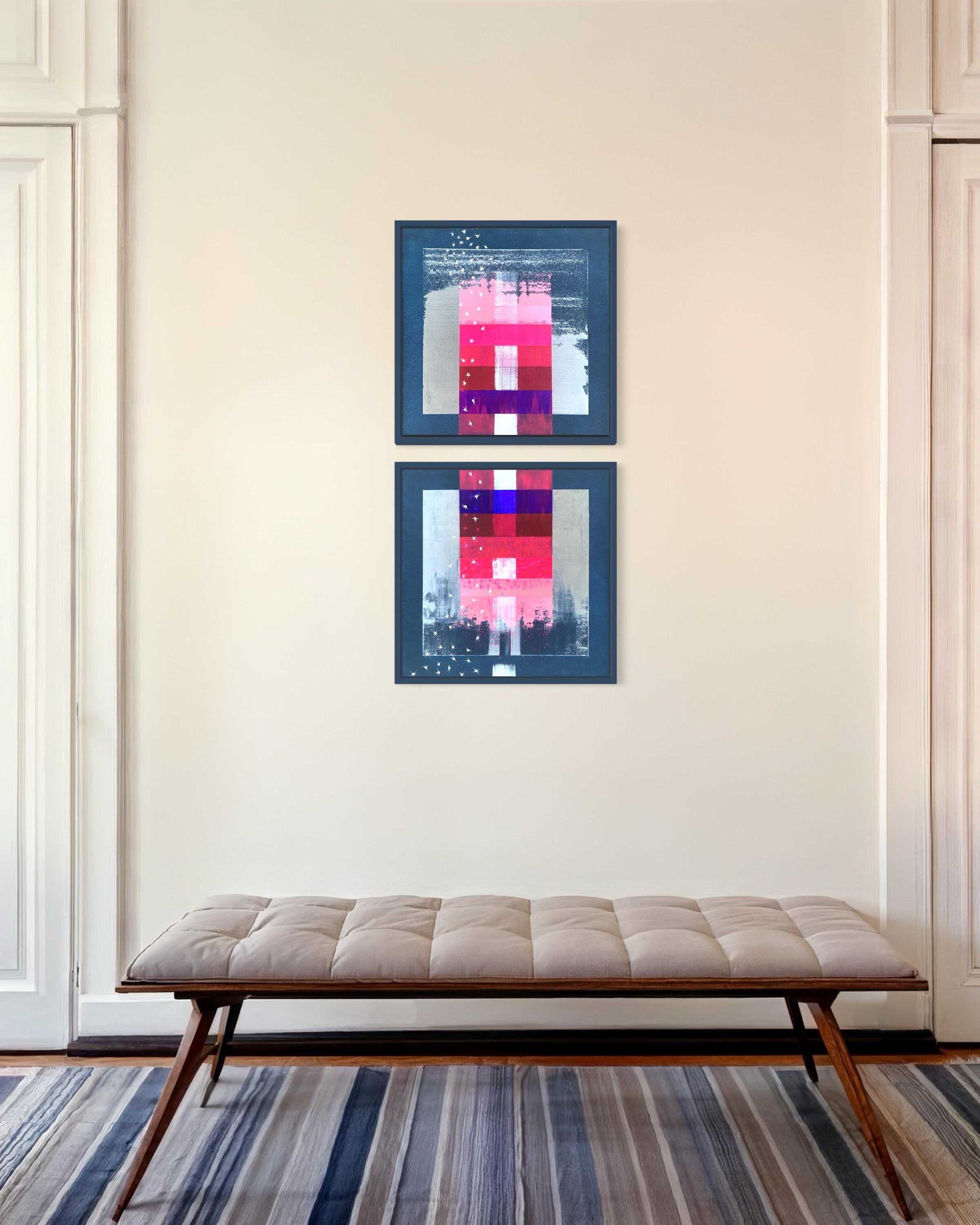 Diptychon „Reflection of the Northern Lights in the Waves of the Southern Sea“ im Angebot 14