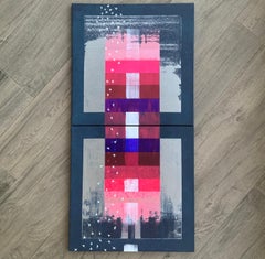 "Reflection of the Northern Lights in the Waves of the Southern Sea" diptych