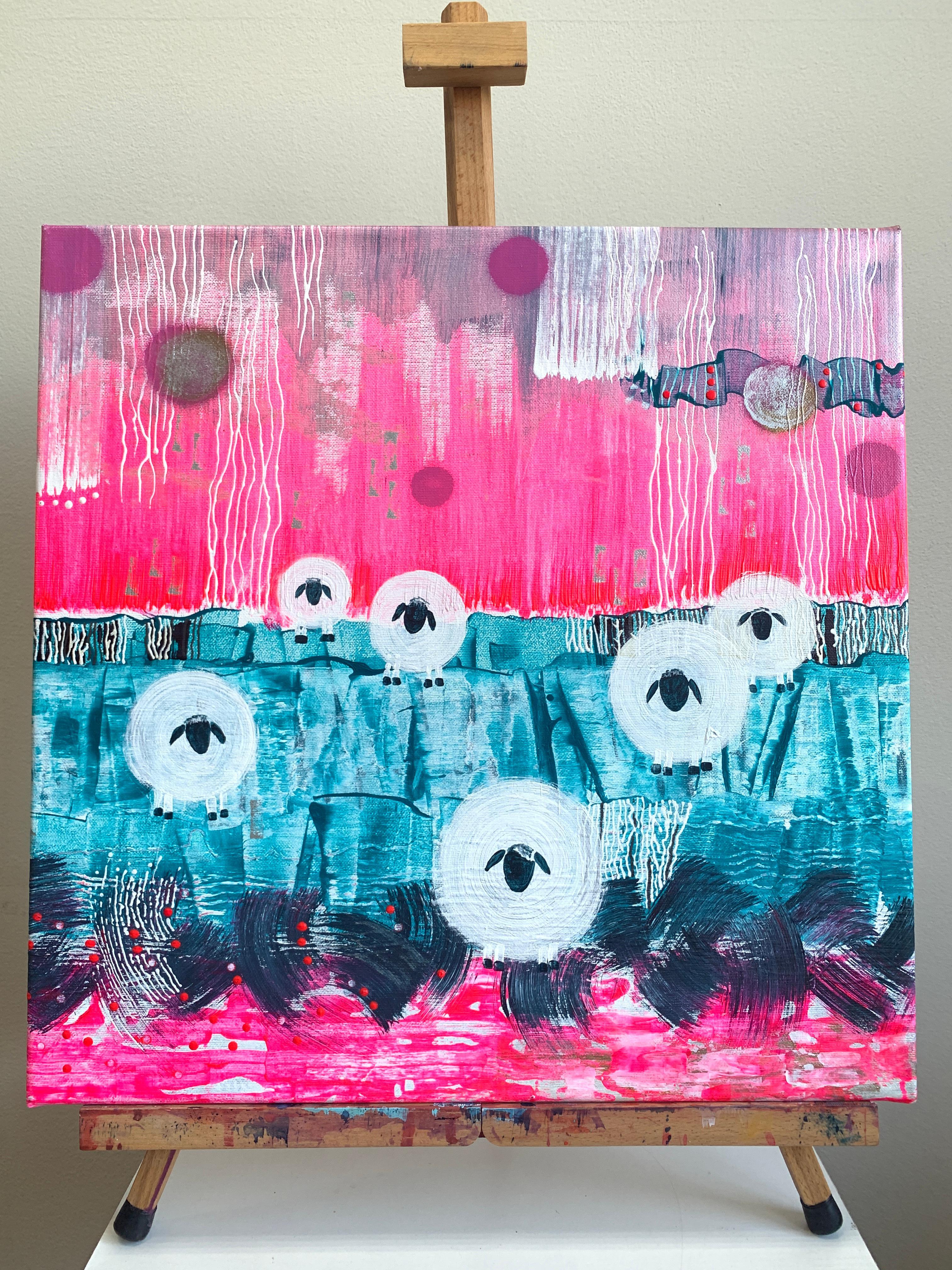 “Sheep Always Remain Sheep” - Painting by Iryna Rets