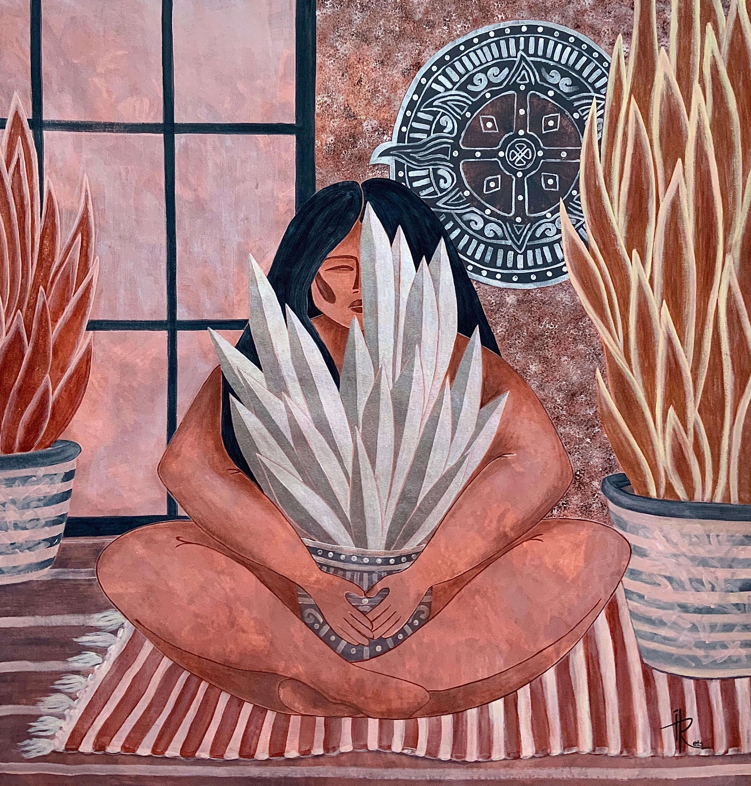 Figurative Painting de Iryna Rets - "Si vis pacem, para bellum" ("Si quieres la paz, prepárate para la guerra")