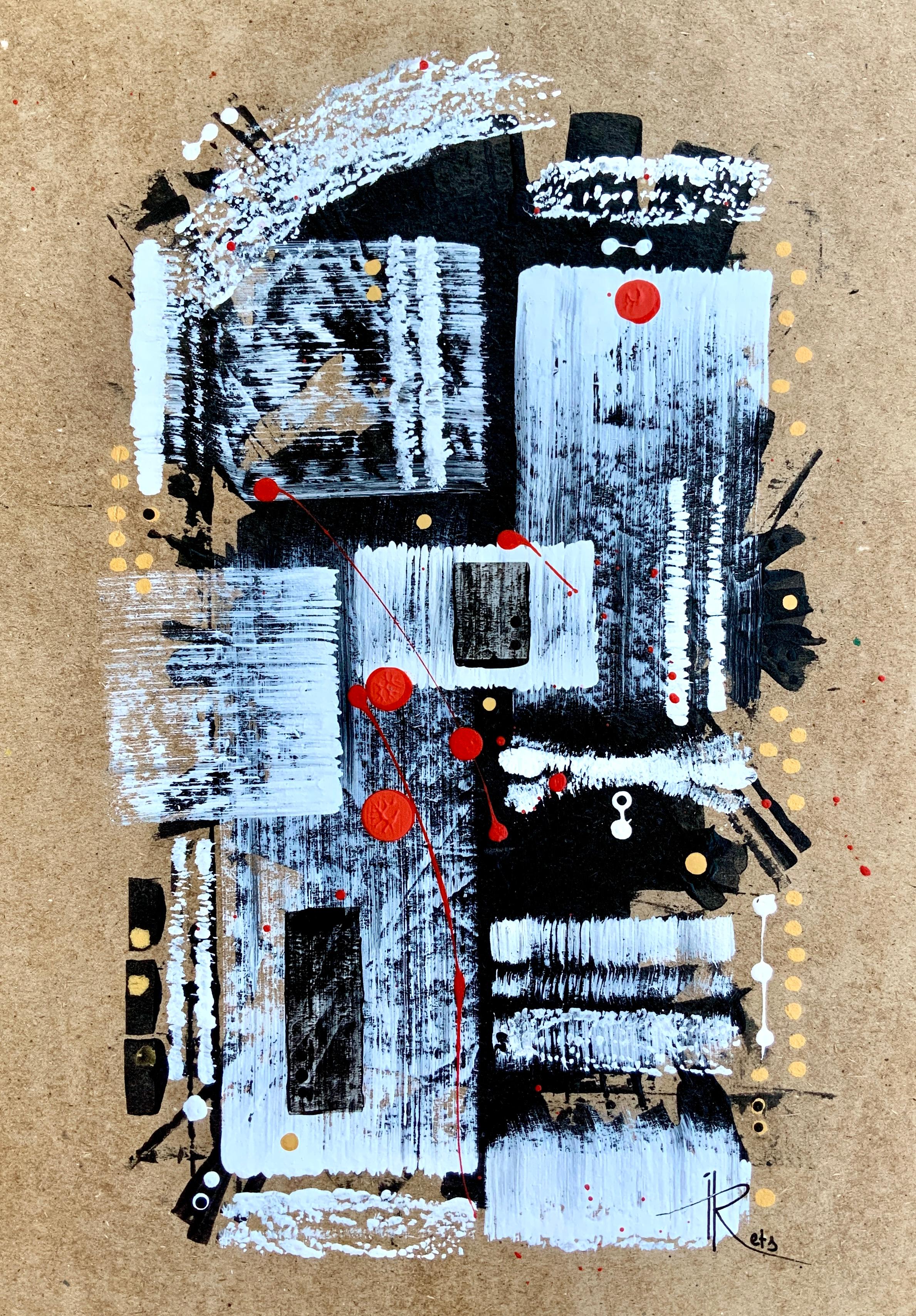 Abstract Painting di Iryna Rets - "Storie raccontate dal ventilatore" 1 del dittico