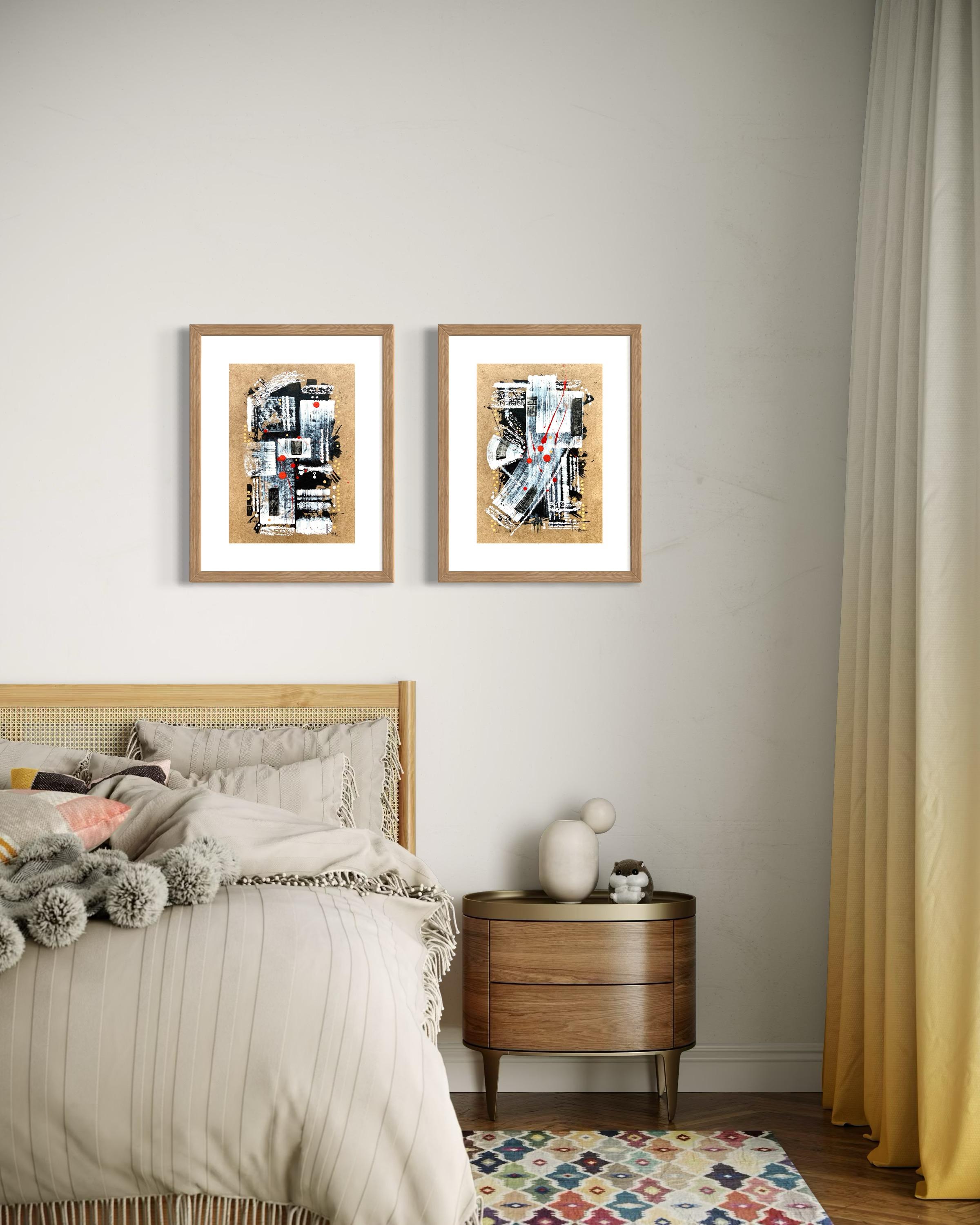 „Stories Told by the Fan“ 2 in Diptychon im Angebot 6