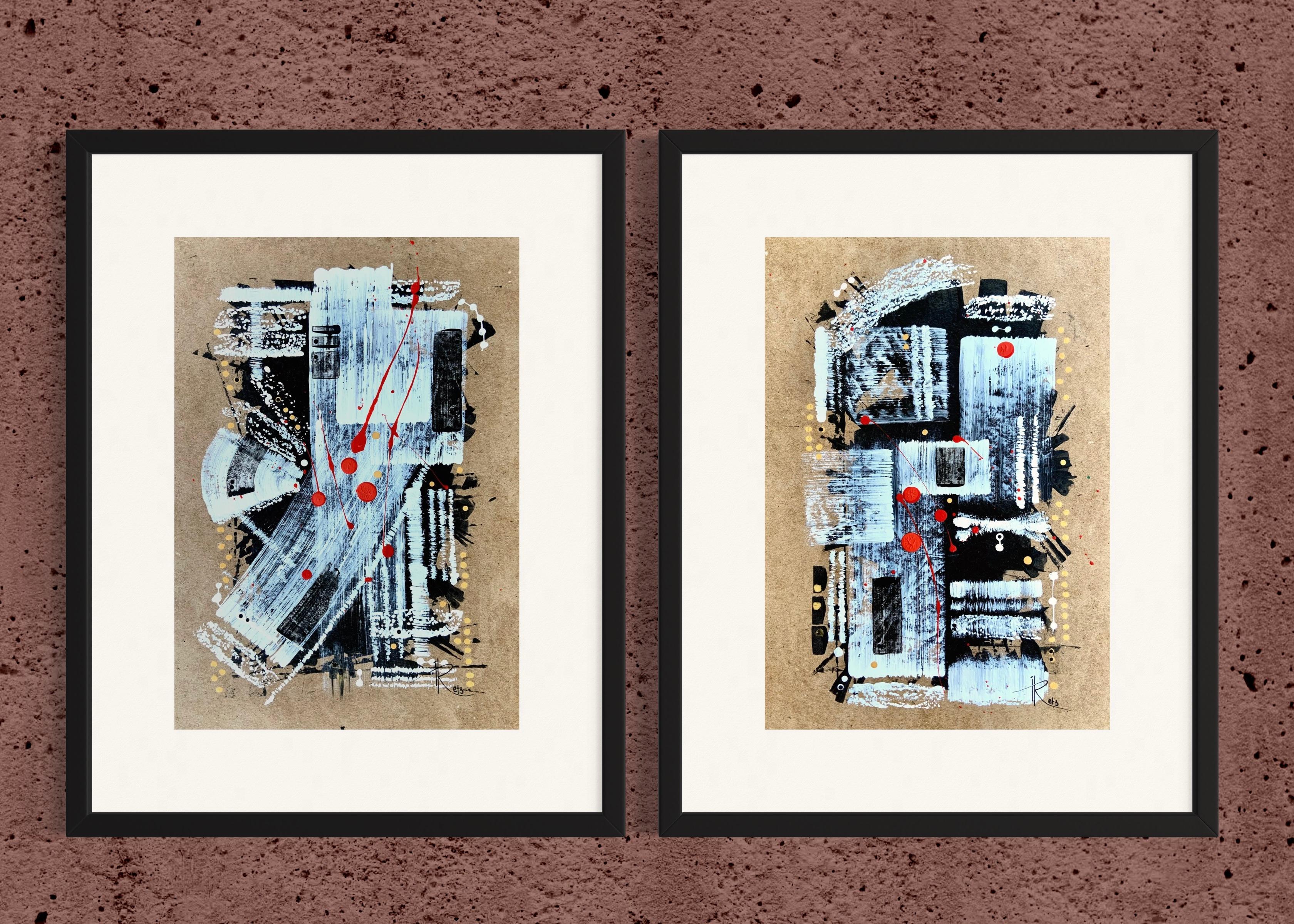 „Stories Told by the Fan“ 2 in Diptychon im Angebot 7