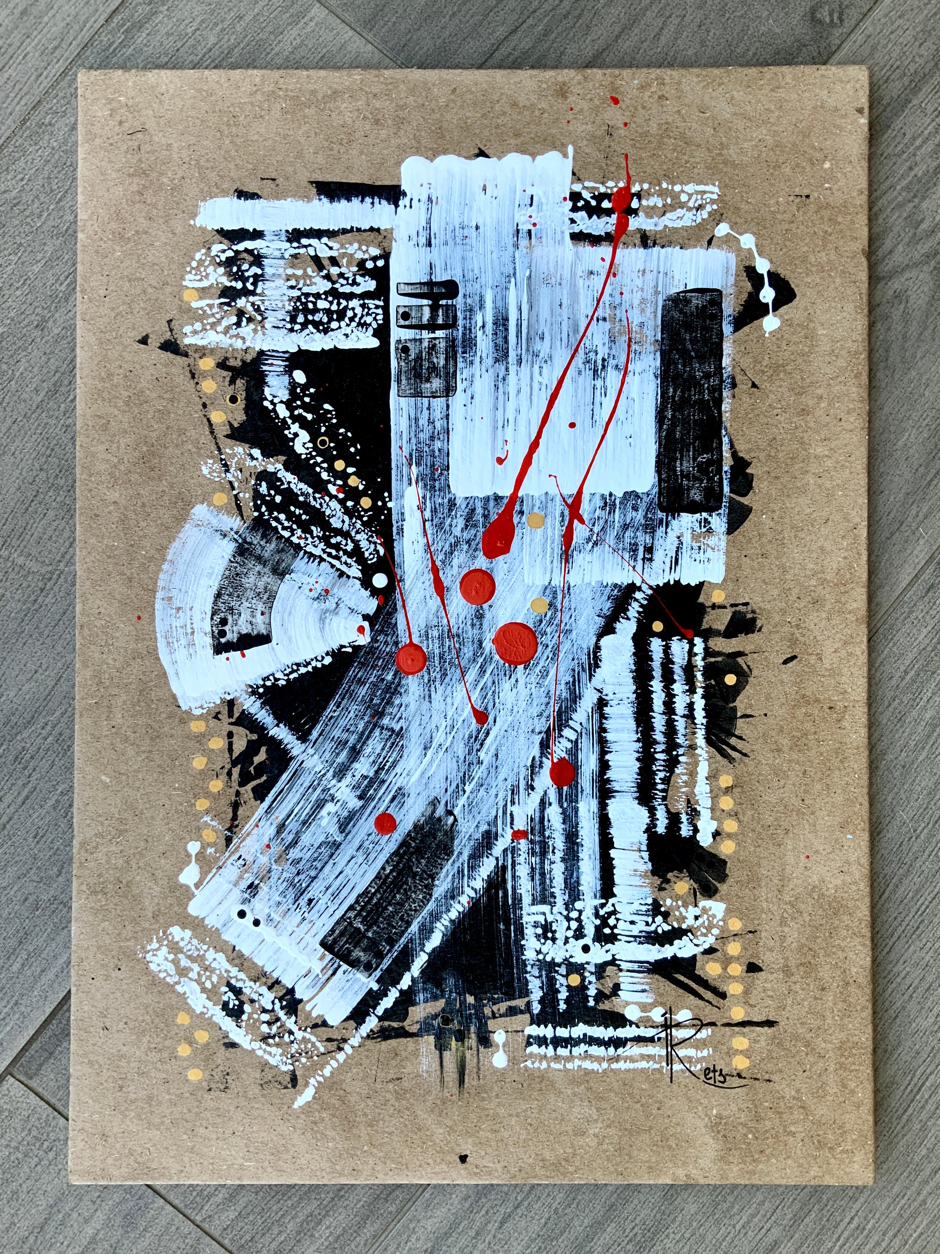 „Stories Told by the Fan“ 2 in Diptychon – Painting von Iryna Rets