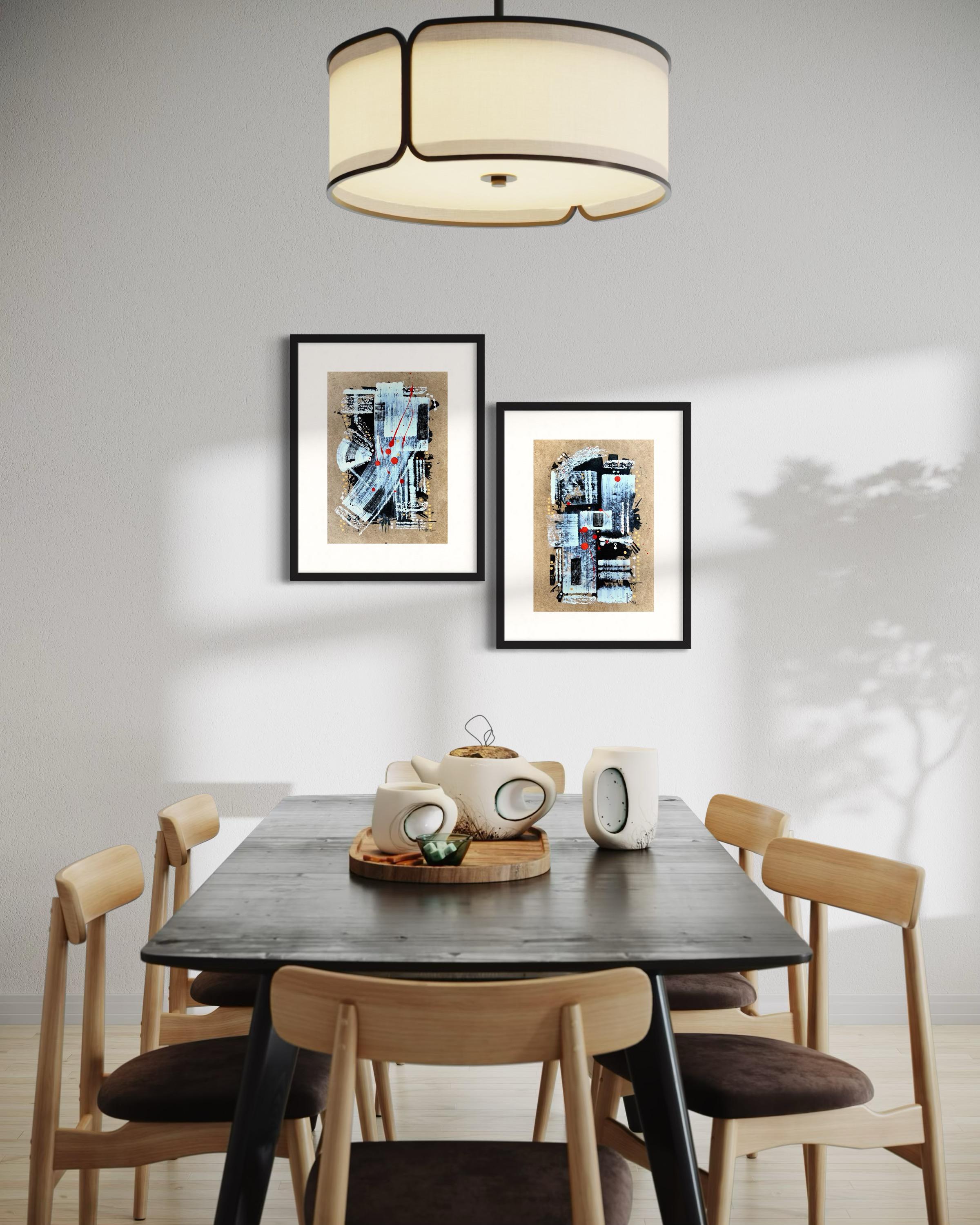 „Stories Told by the Fan“ 2 in Diptychon im Angebot 4