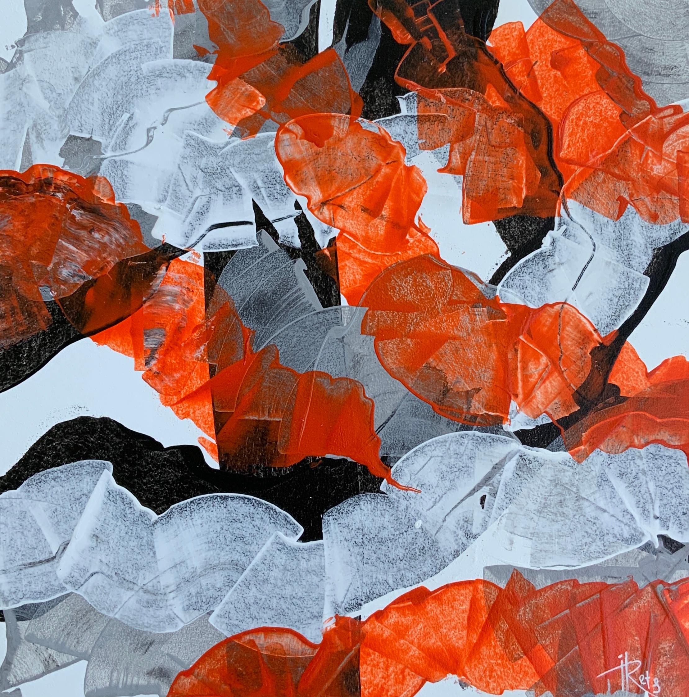 Iryna Rets Abstract Painting - "Tango Rhythms" 1 of triptych