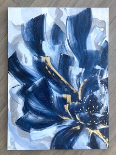 "The Indigo Flower" 1 in the diptych