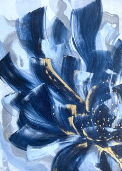 "The Indigo Flower" 1 in the diptych