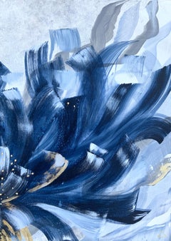 "The Indigo Flower" 2 in the diptych