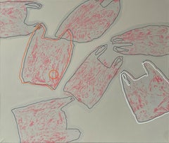 Fantasmi del consumo, Pittura astratta, Acrilico su tela, 2025