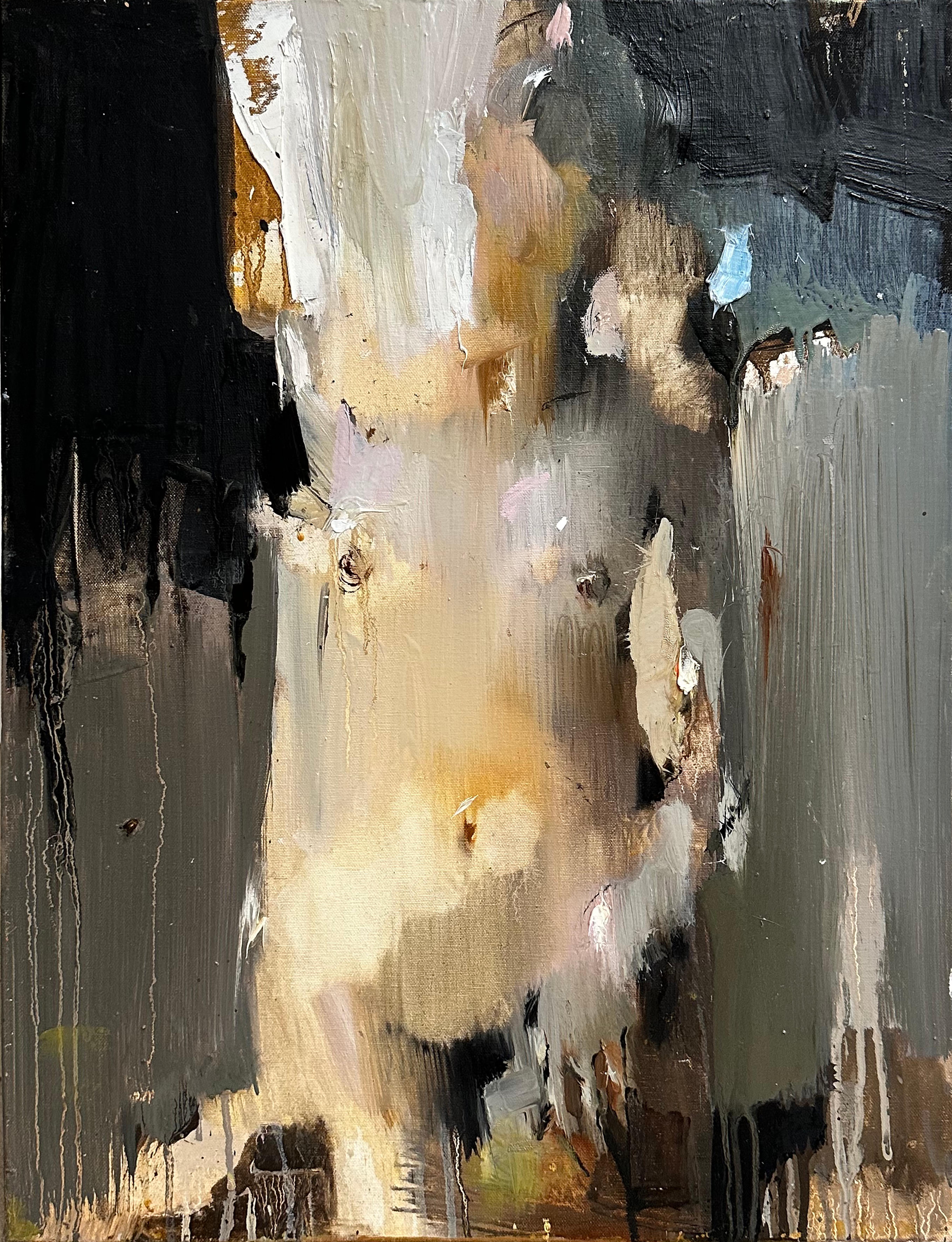 Figurative Painting de Iryna Yermolova - Sentir - pintura al óleo original abstracta con forma de mujer - arte figurativo contemporáneo