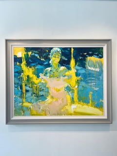 Si seulement je pouvais - peinture abstraite originale de paysage figuratif-contemporain