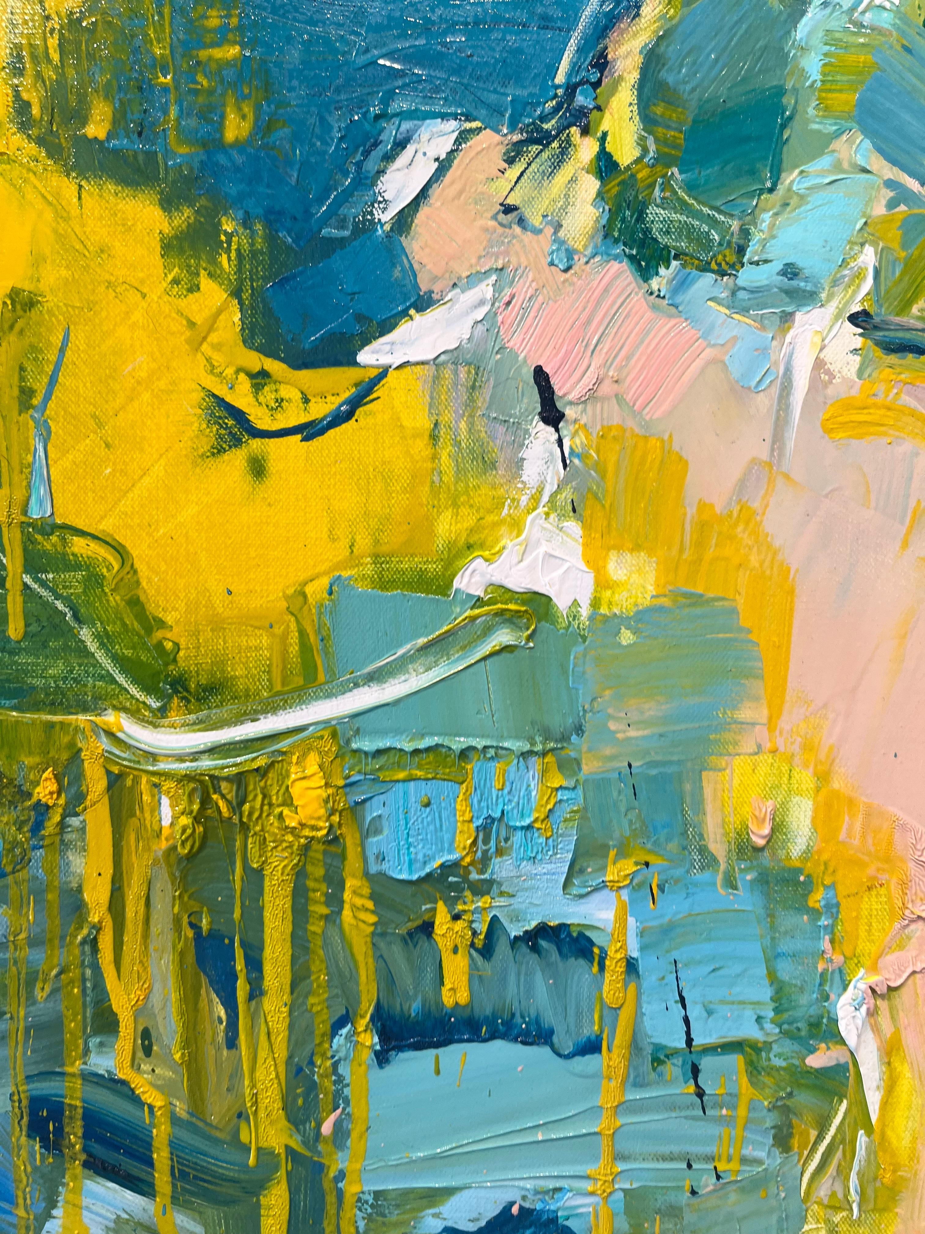 If Only I Could originale dipinto astratto figurativo di paesaggio-contemporaneo - Figurative Painting Grigio di Iryna Yermolova