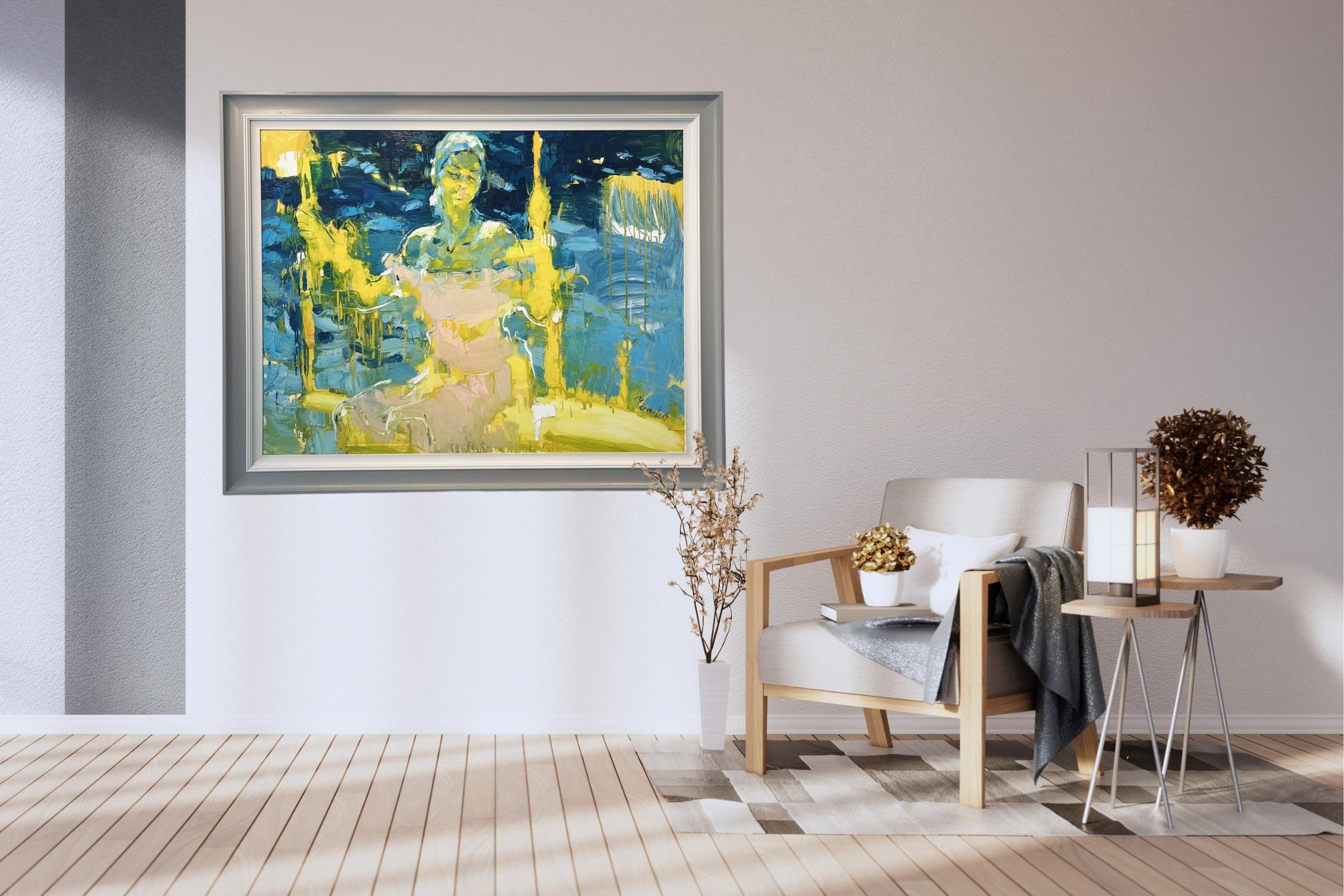 Questa eccezionale opera d'arte è attualmente in mostra e in vendita presso la Signet Contemporary Art Gallery e online.

Dimensioni non incorniciate 100x130 cm   (39x51 pollici)

