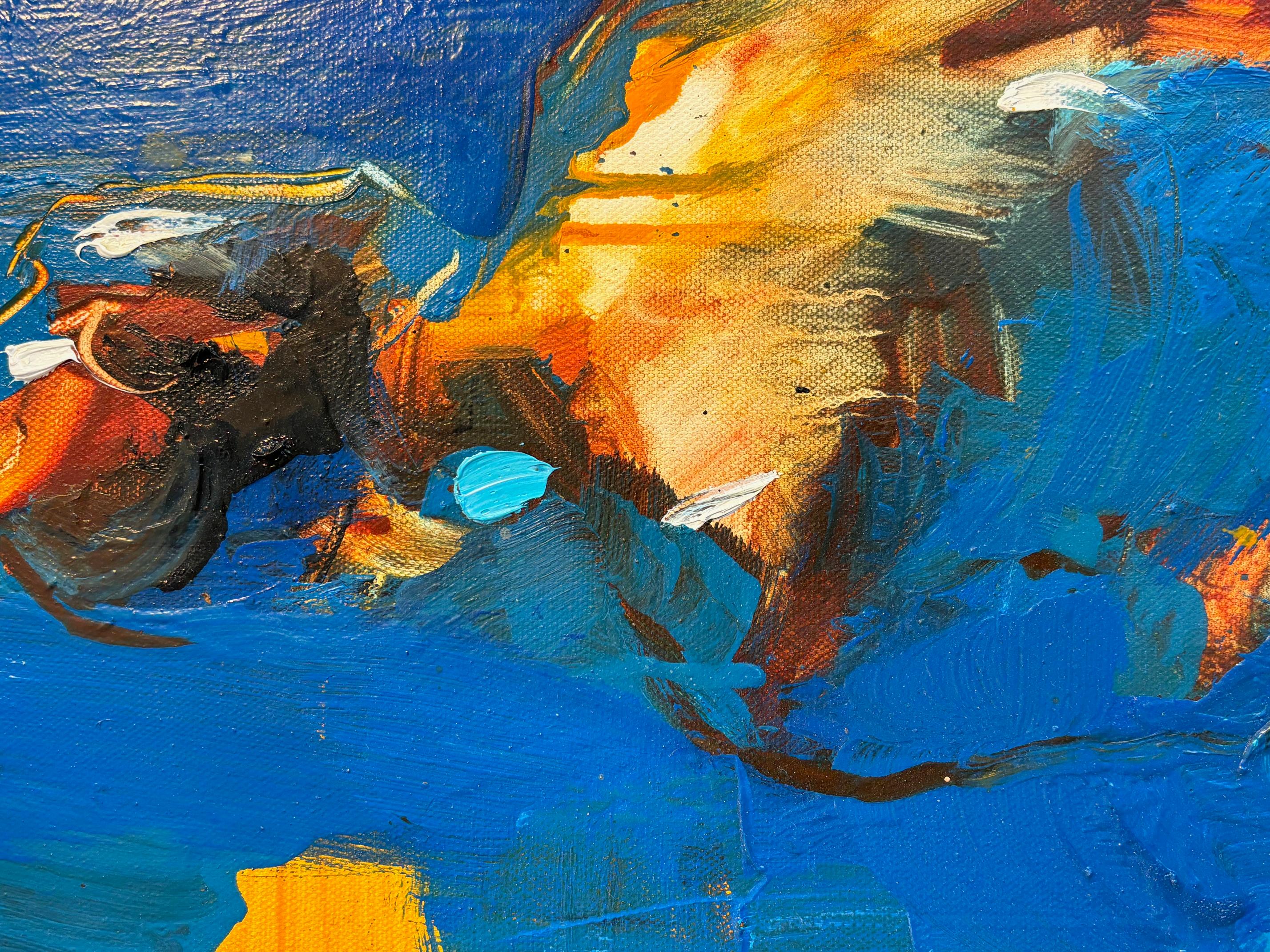 Esta excepcional obra de arte está actualmente expuesta y a la venta en la Galería de Arte Contemporáneo Signet y en Internet.

Poolside 4 irradia la sensación de ocio bañado por el sol, donde la abstracción y la figuración chocan con el estilo