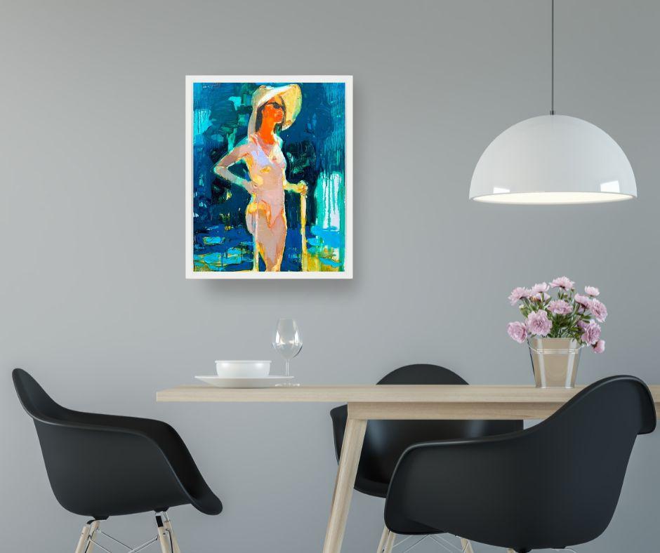 St. Tropez - pintura al óleo figurativa abstracta original - obra de arte contemporánea - Painting de Iryna Yermolova