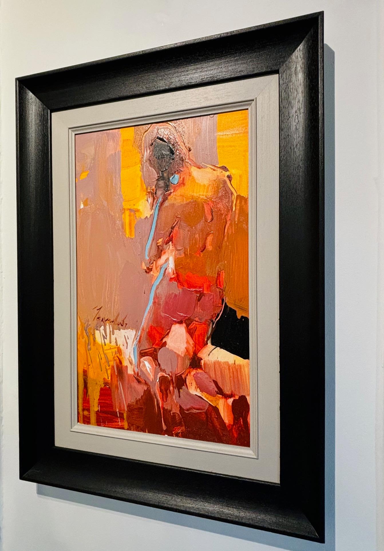 Iryna Yermolova’s You Are Beautiful is a radiant celebration of the human form, rendered in a bold and expressive style that perfectly blends abstraction with a figurative sensibility. This contemporary figurative abstract painting captures the