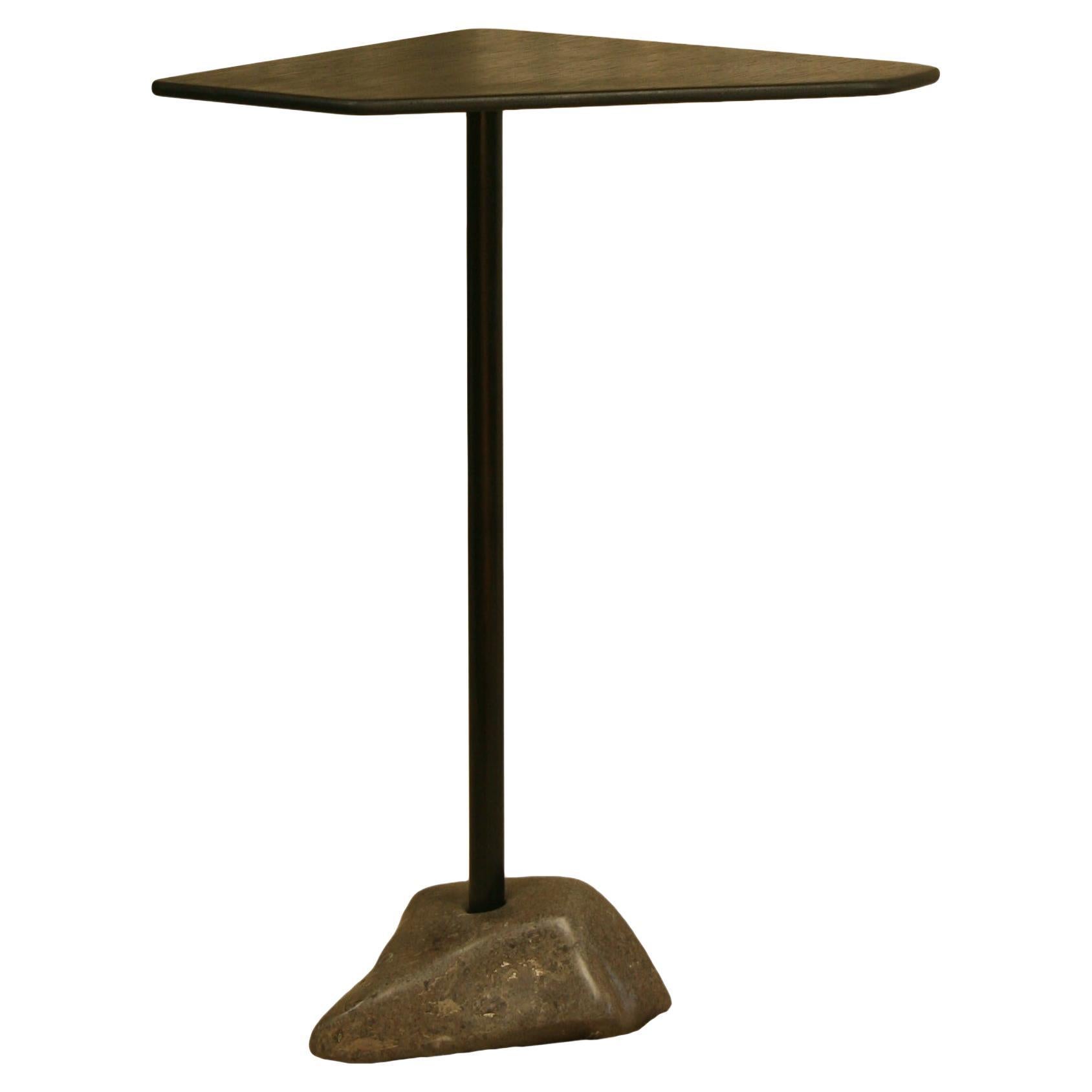 IS-01 Island Occasional, Small Side Table of Brass, Marble and Wood