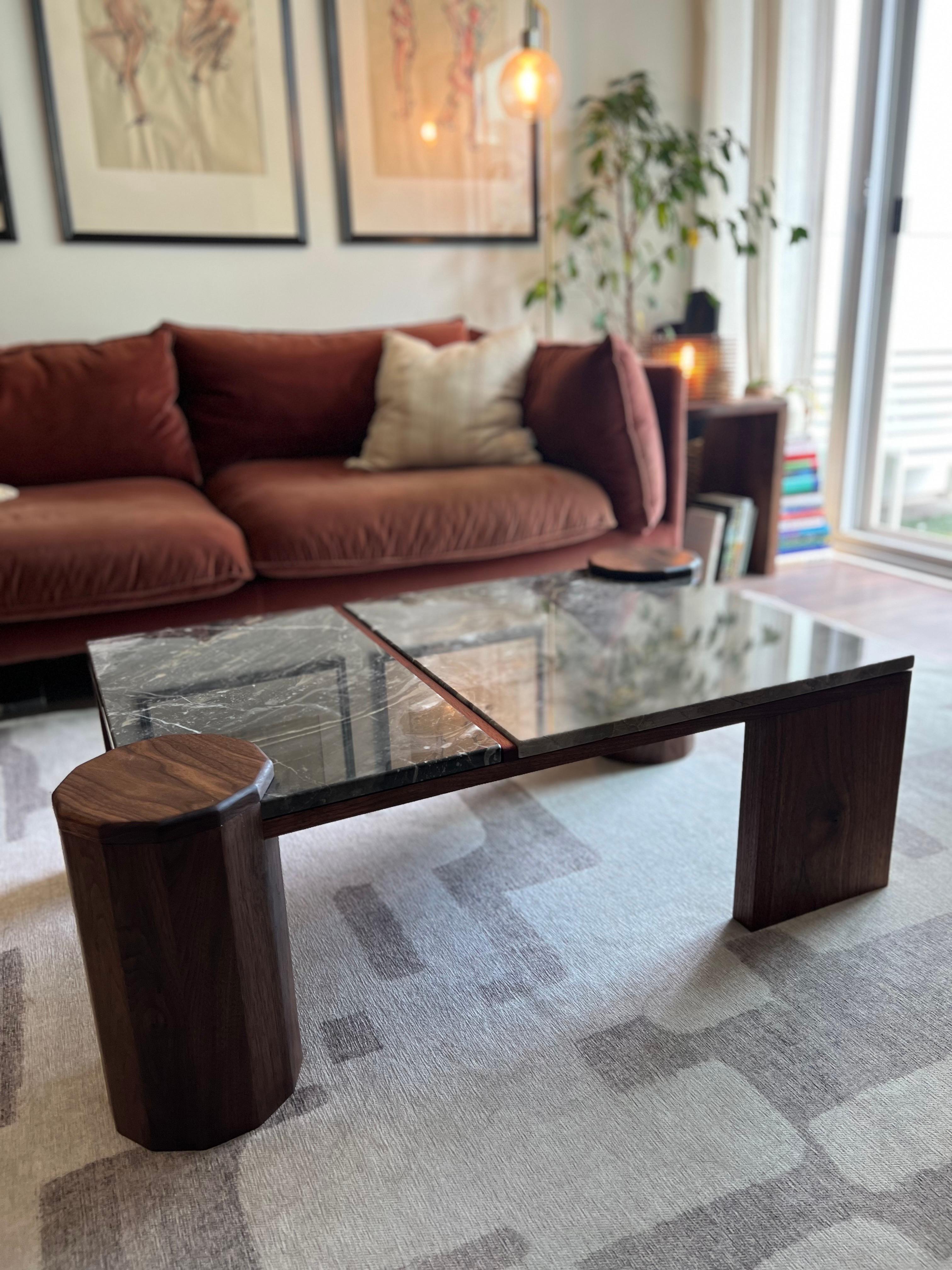 Mid-Century Modern iS-v4 Natural Stone Coffee Table For Sale