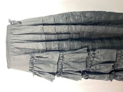 Isa Arfen Black Ruffle Maxi Skirt Size 10