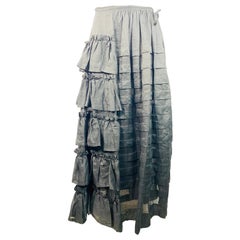 Isa Arfen Maxifalda negra con volantes Talla 10