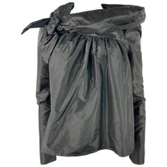 Isa Arfen Black Silk Long Sleeves Blouse Top, Size 8
